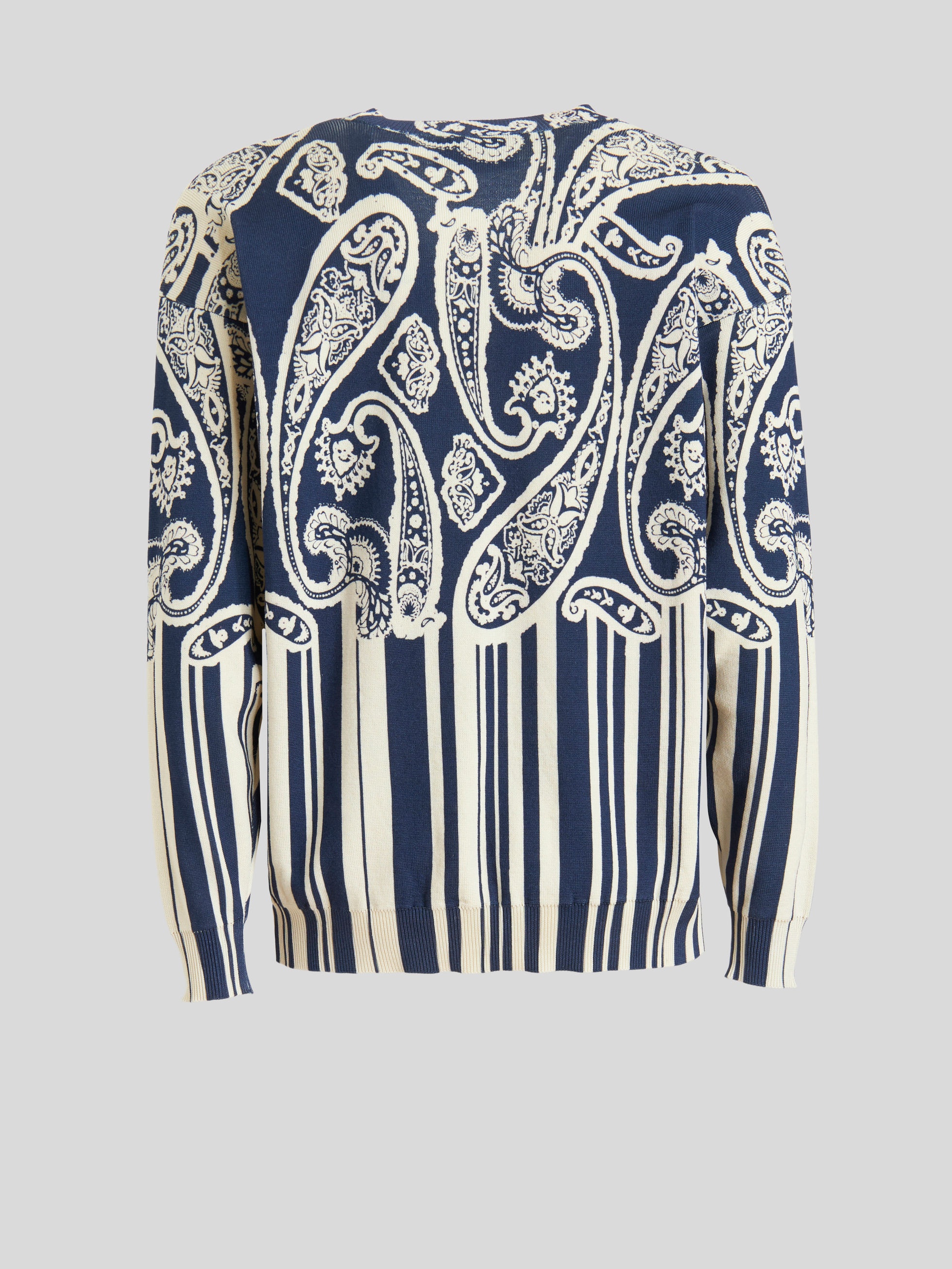 STRIPED PAISLEY COTTON JUMPER - 6