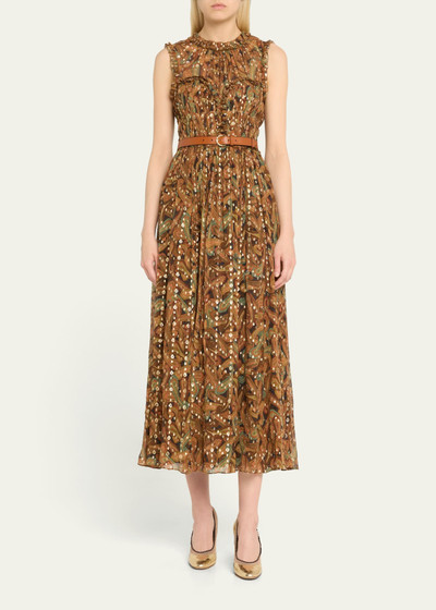 ULLA JOHNSON Kasia Paisley Ruffled Maxi Dress outlook