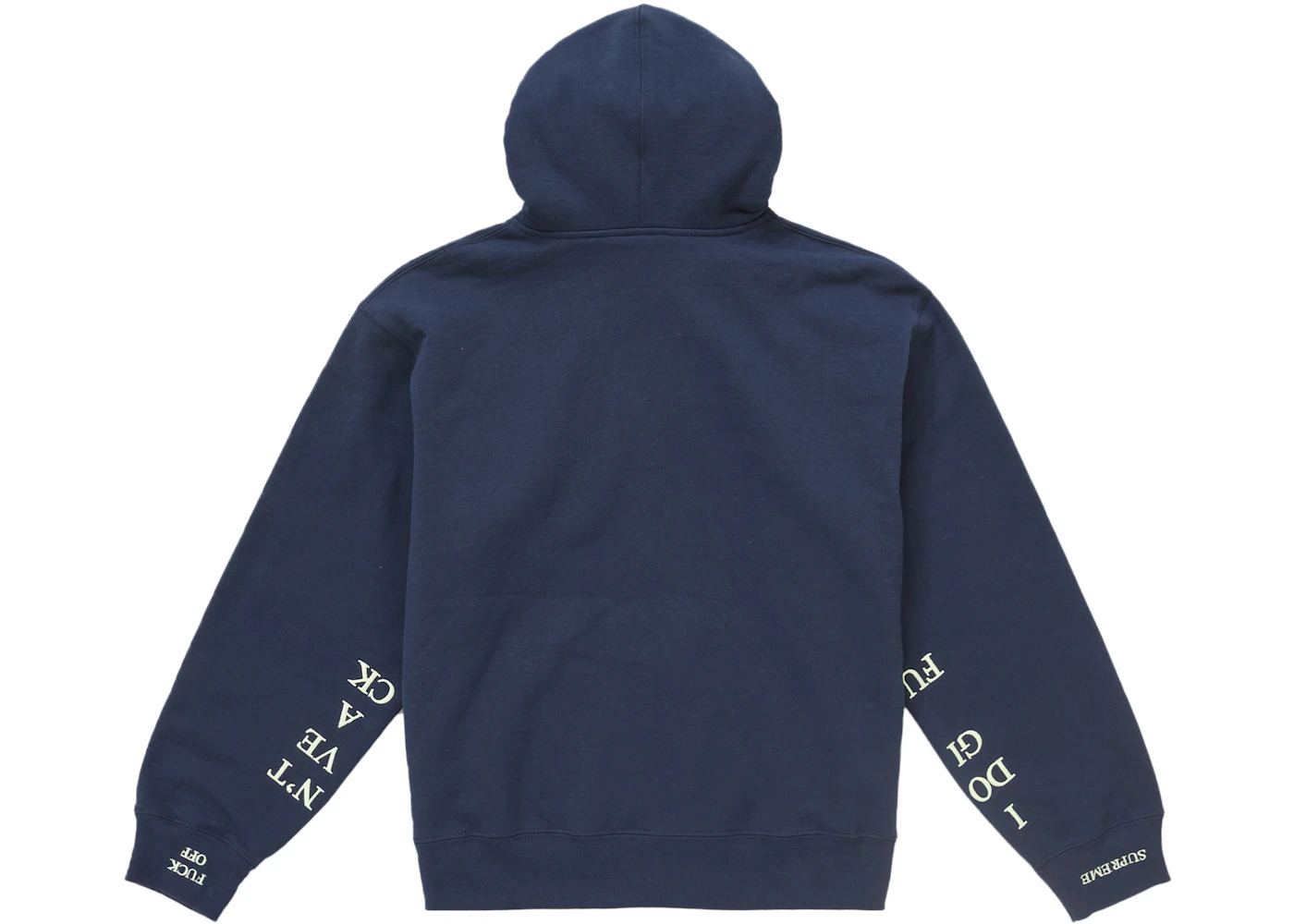 Supreme Supreme IDGAF Zip Up Hooded Sweatshirt Navy - 78d76890