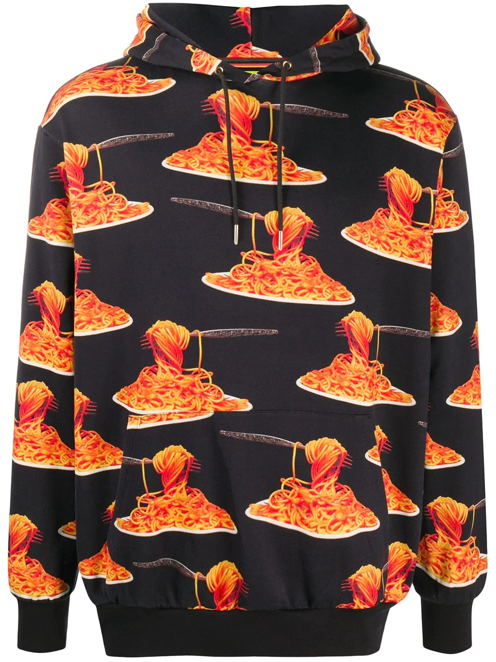 spaghetti print hoodie - 1