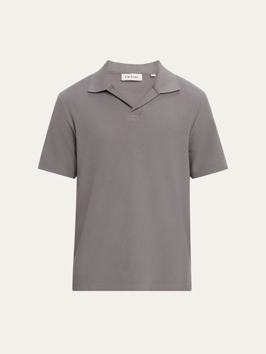 Men's Jacquard Polo Shirt - 1