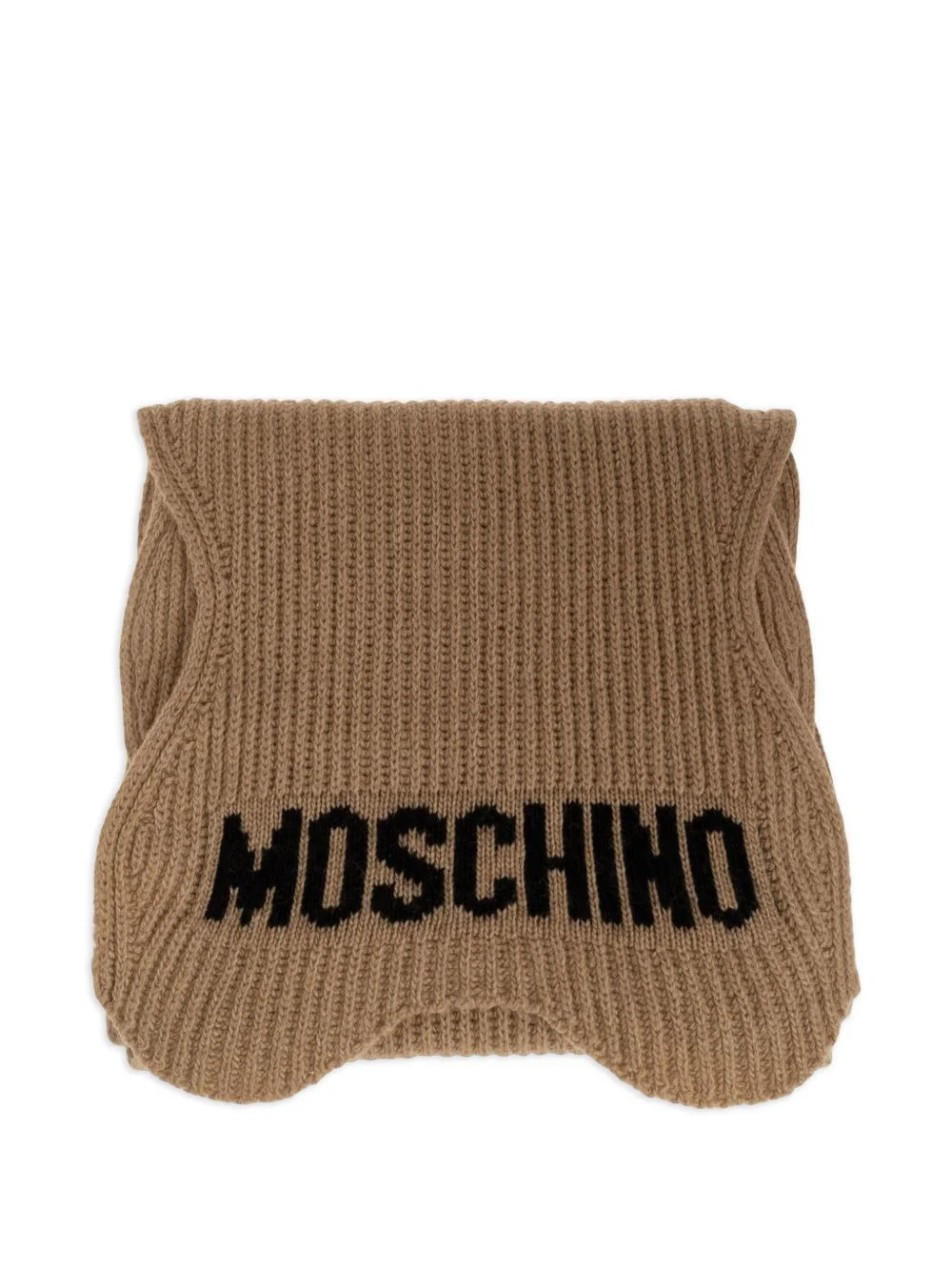logo-knit wavy-edge scarf - 1