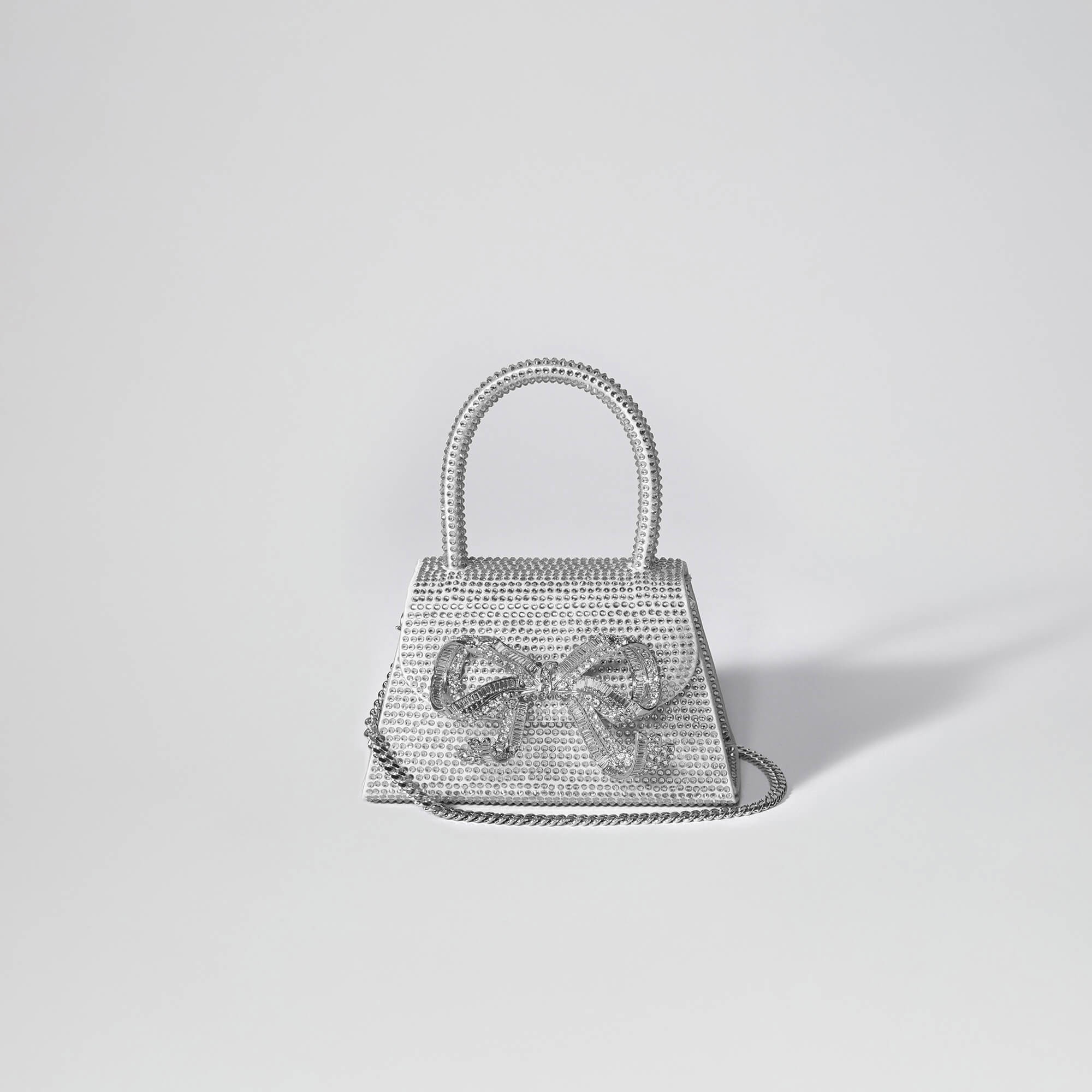 The Bow Micro in Silver Rhinestone - 4