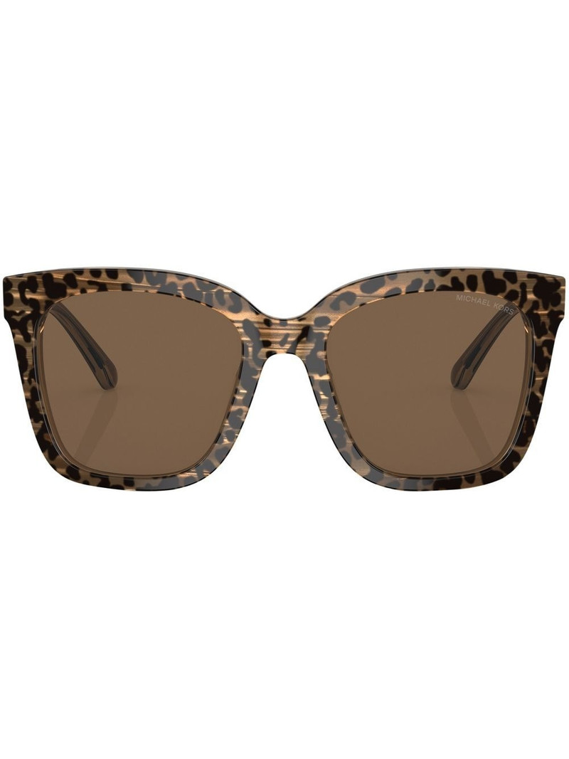 leopard-print square-frame sunglasses 1