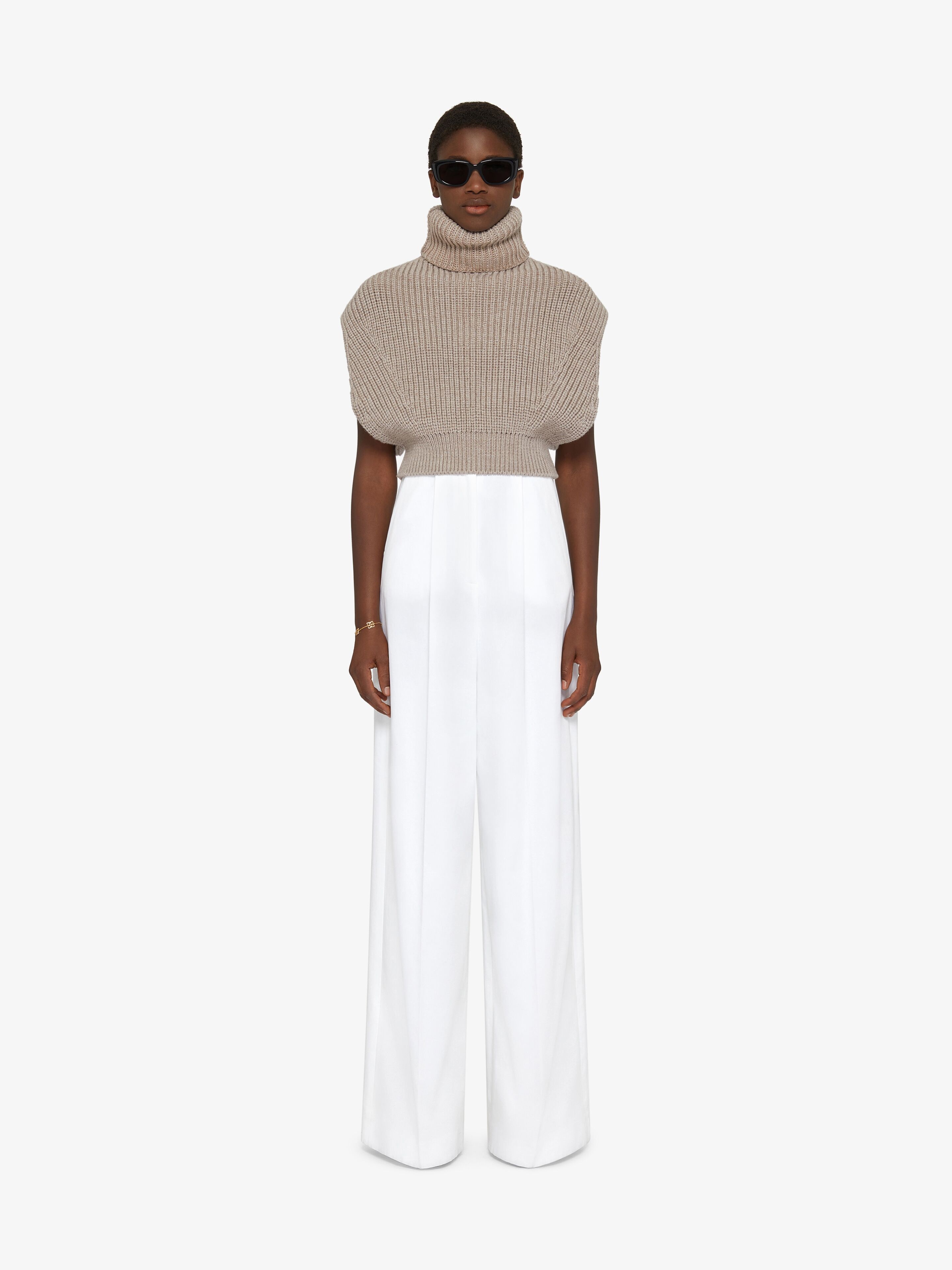 SLEEVELESS TURTLENECK SWEATER IN WOOL - 2