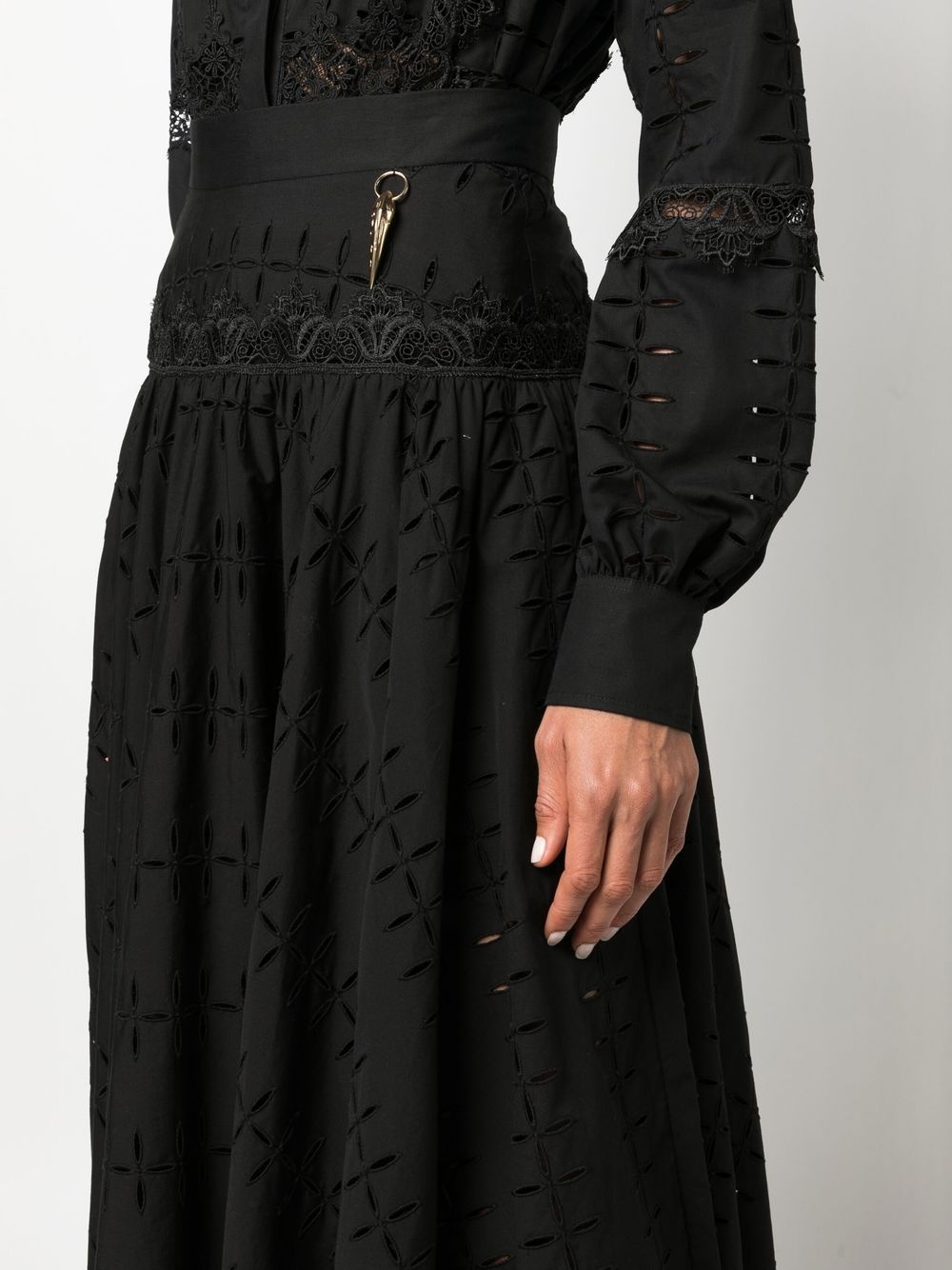 broderie anglaise A-line skirt - 5
