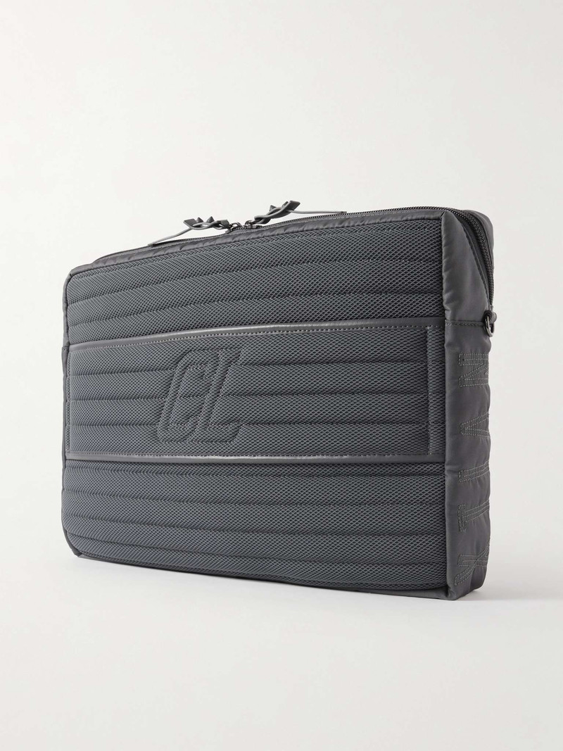 Loubideal Logo-Debossed Rubber and Shell Messenger Bag 4