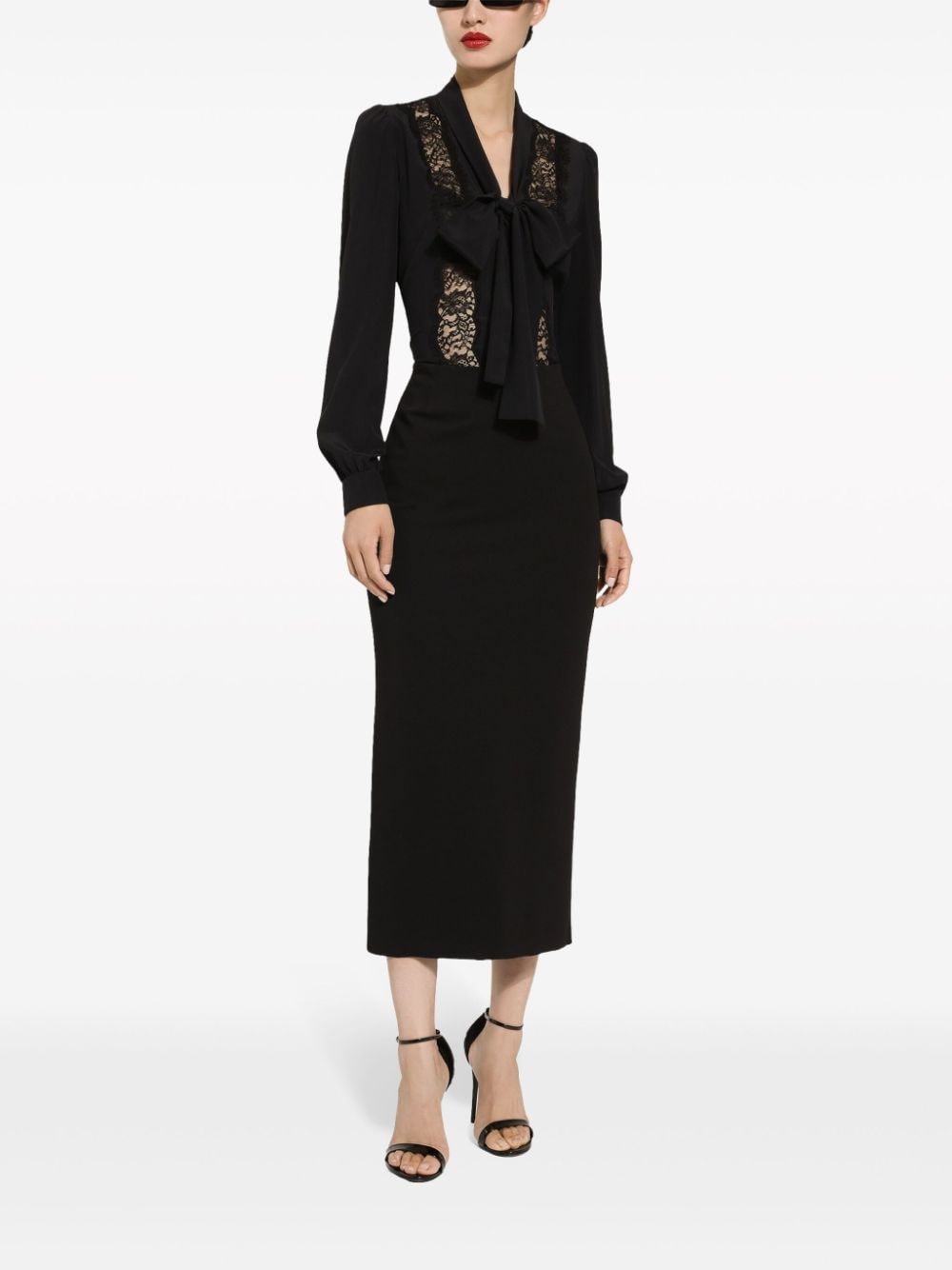bow-detailed satin shirt - 3
