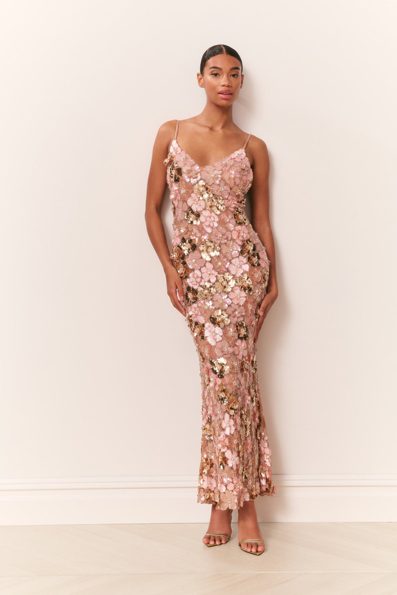 Fleurina Sequin Floral Maxi Dress 5