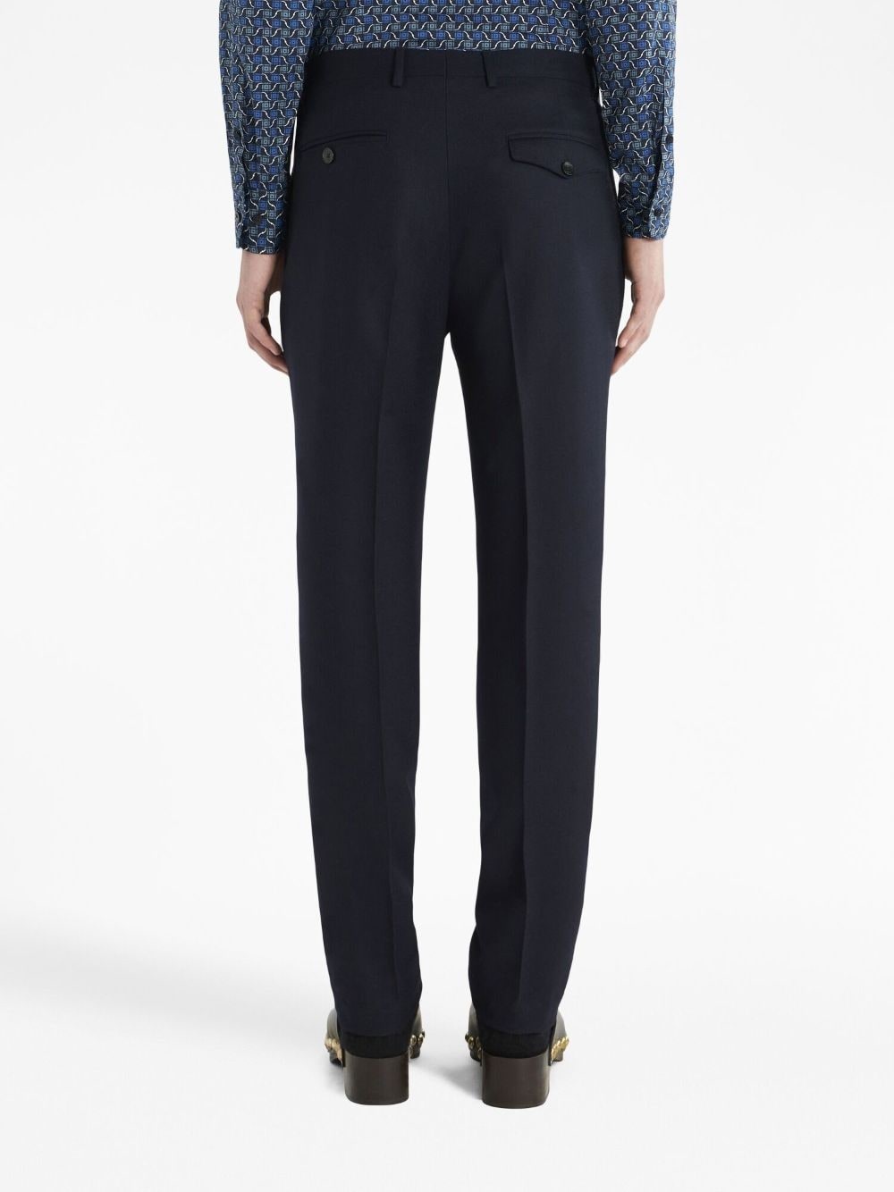 pressed-crease wool trousers - 4