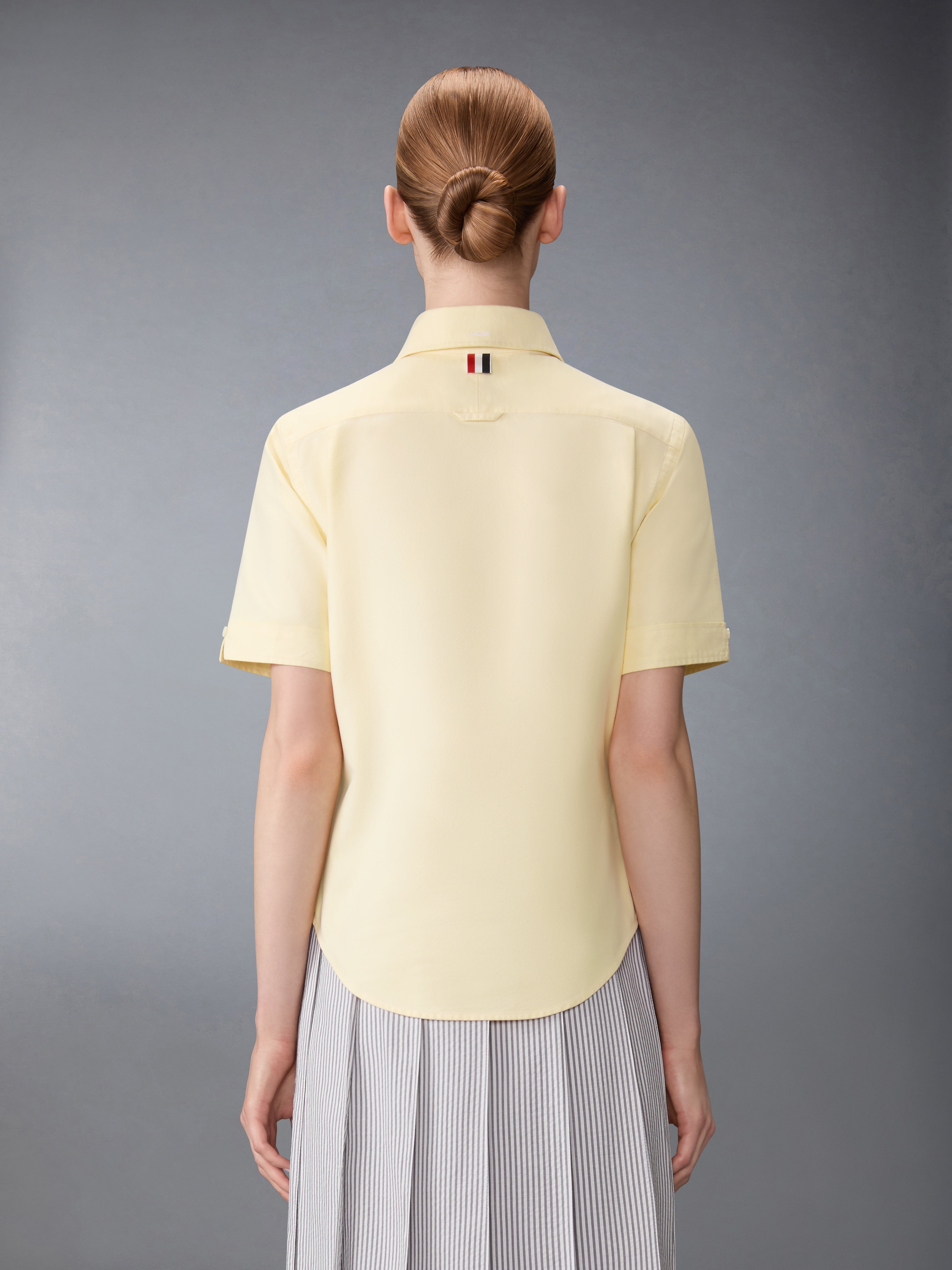 OXFORD ROUND COLLAR SHORT SLEEVE SHIRT - 4