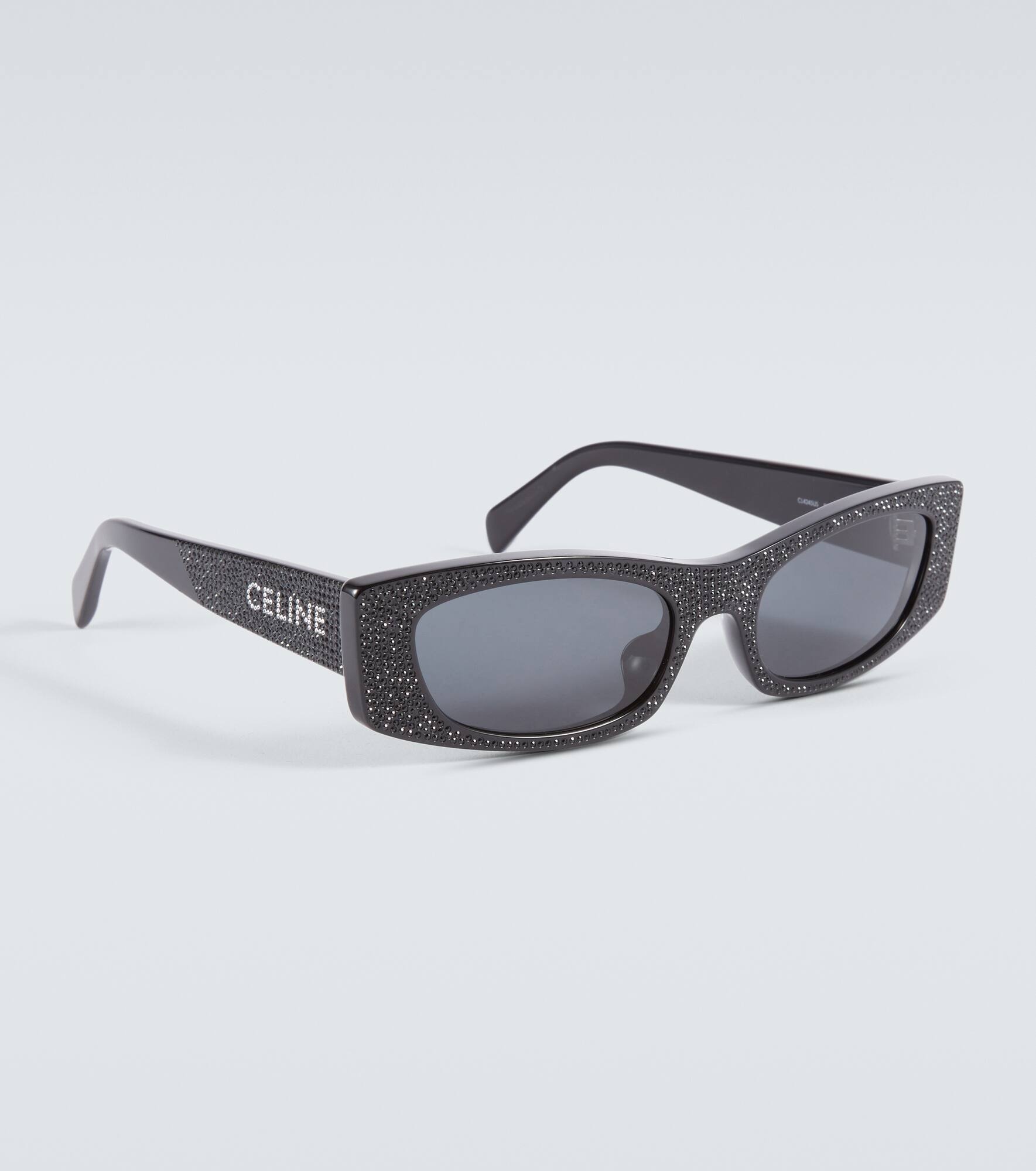 Crystal-embellished rectangular sunglasses - 4