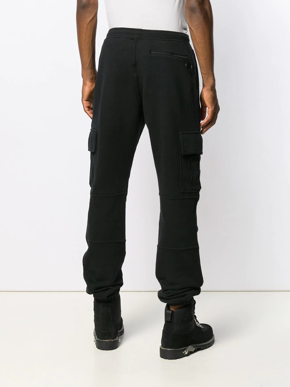 elastic waist track pants - 4