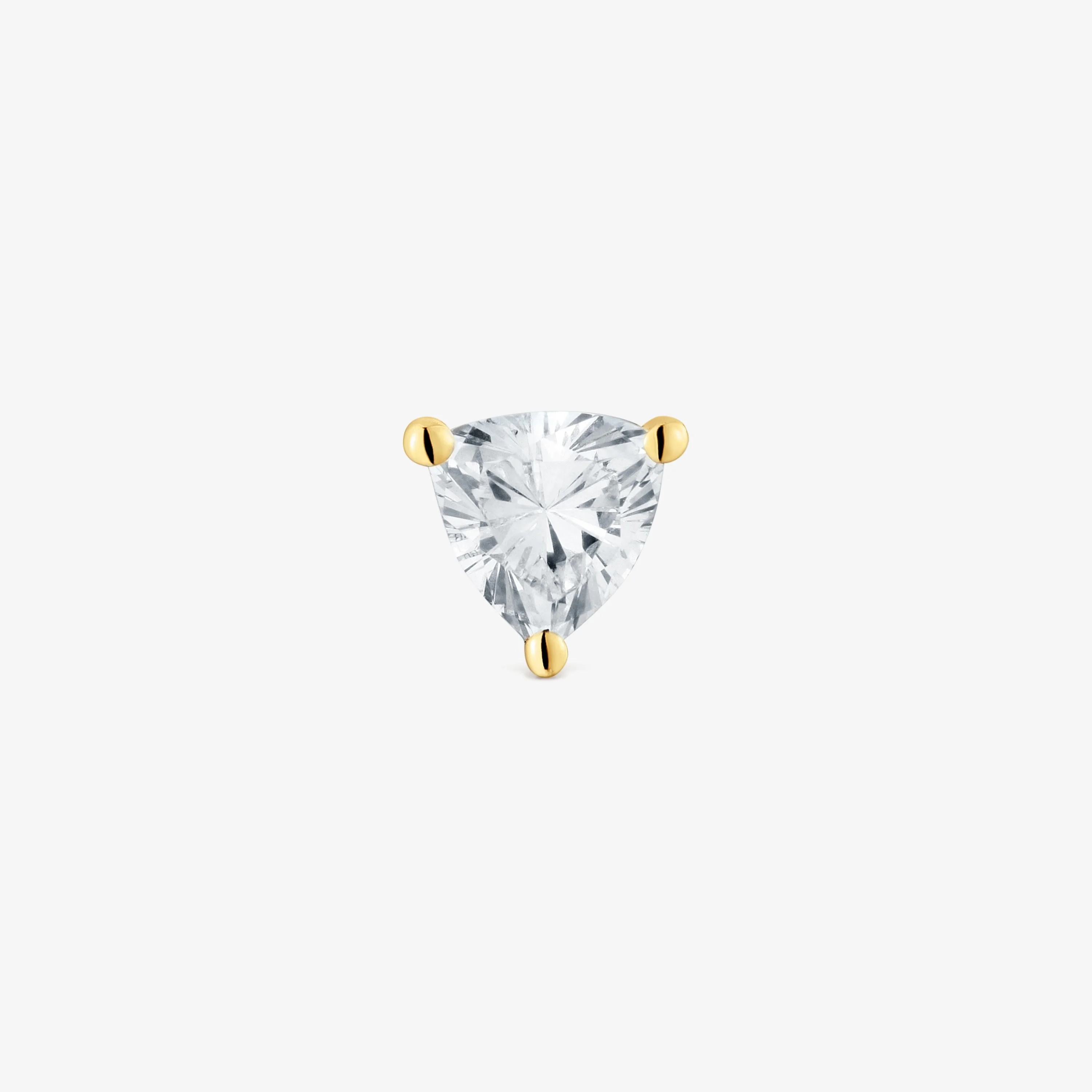 Single 14K solid gold Earring with 0.14ct lab-grown diamond TOUS Shine LGD - 1