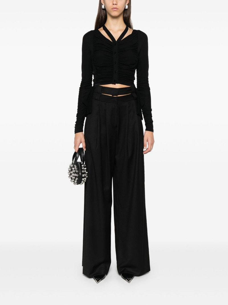 ANDREĀDAMO draped jersey cardigan outlook