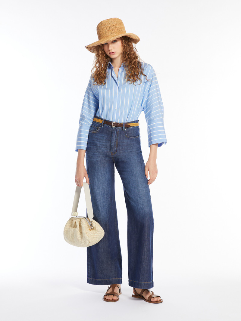 WEEKEND Max Mara VOLPINO Linen and cotton denim jeans outlook