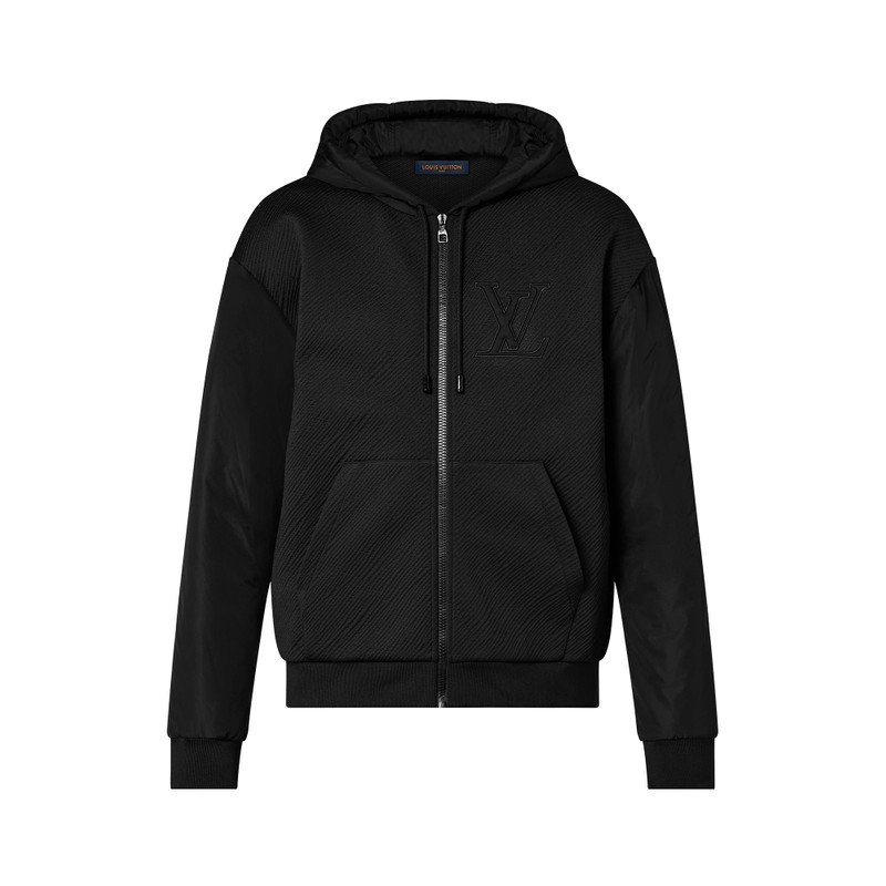 Hybrid Zipped Technical Cotton Hoodie 1