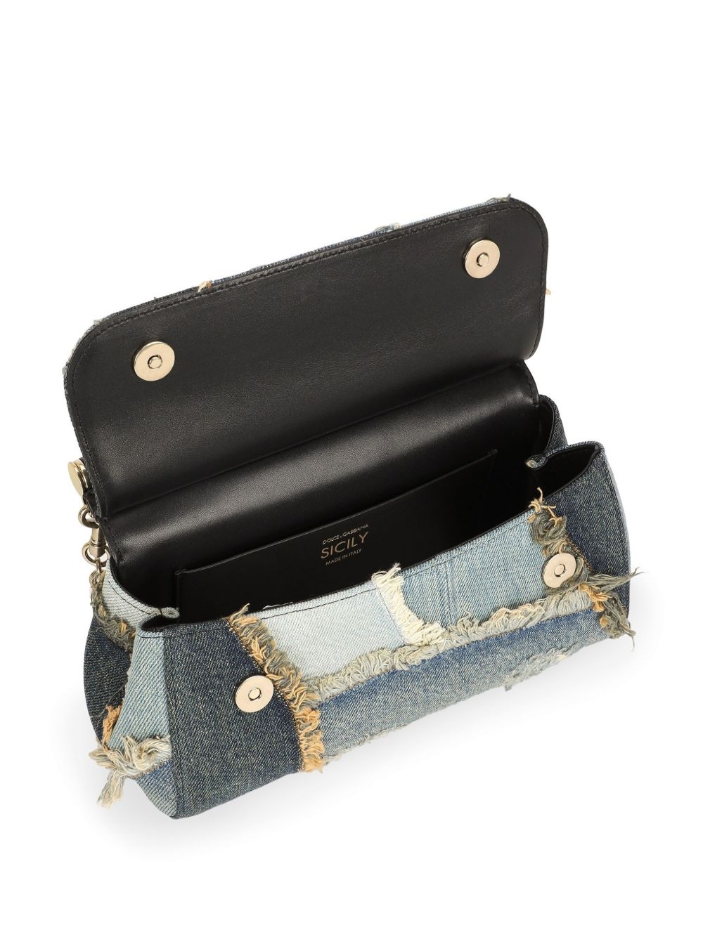 Sicily denim patchwork cross body bag - 4