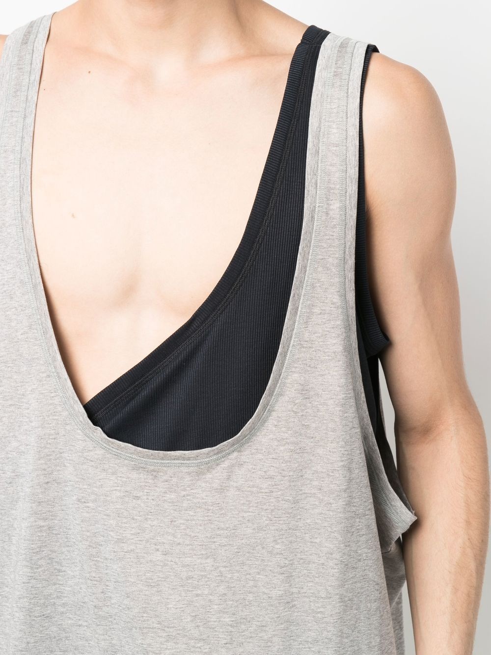 asymmetric draped vest - 5