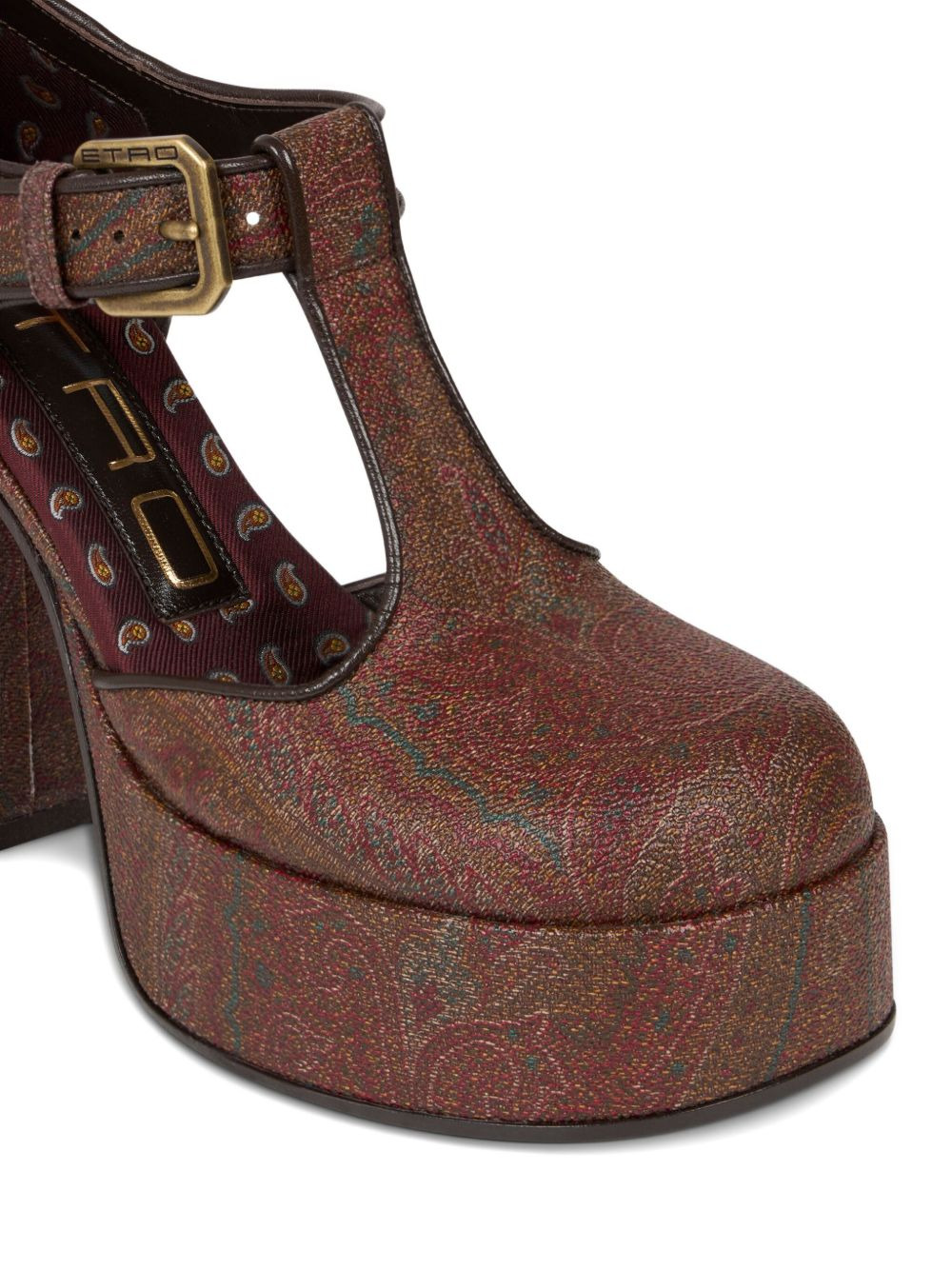 105mm paisley-print platform pumps - 3
