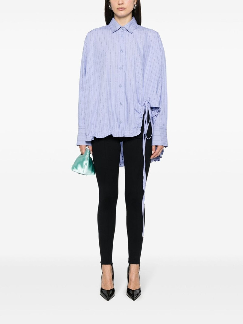 THE ATTICO logo-print striped shirt outlook