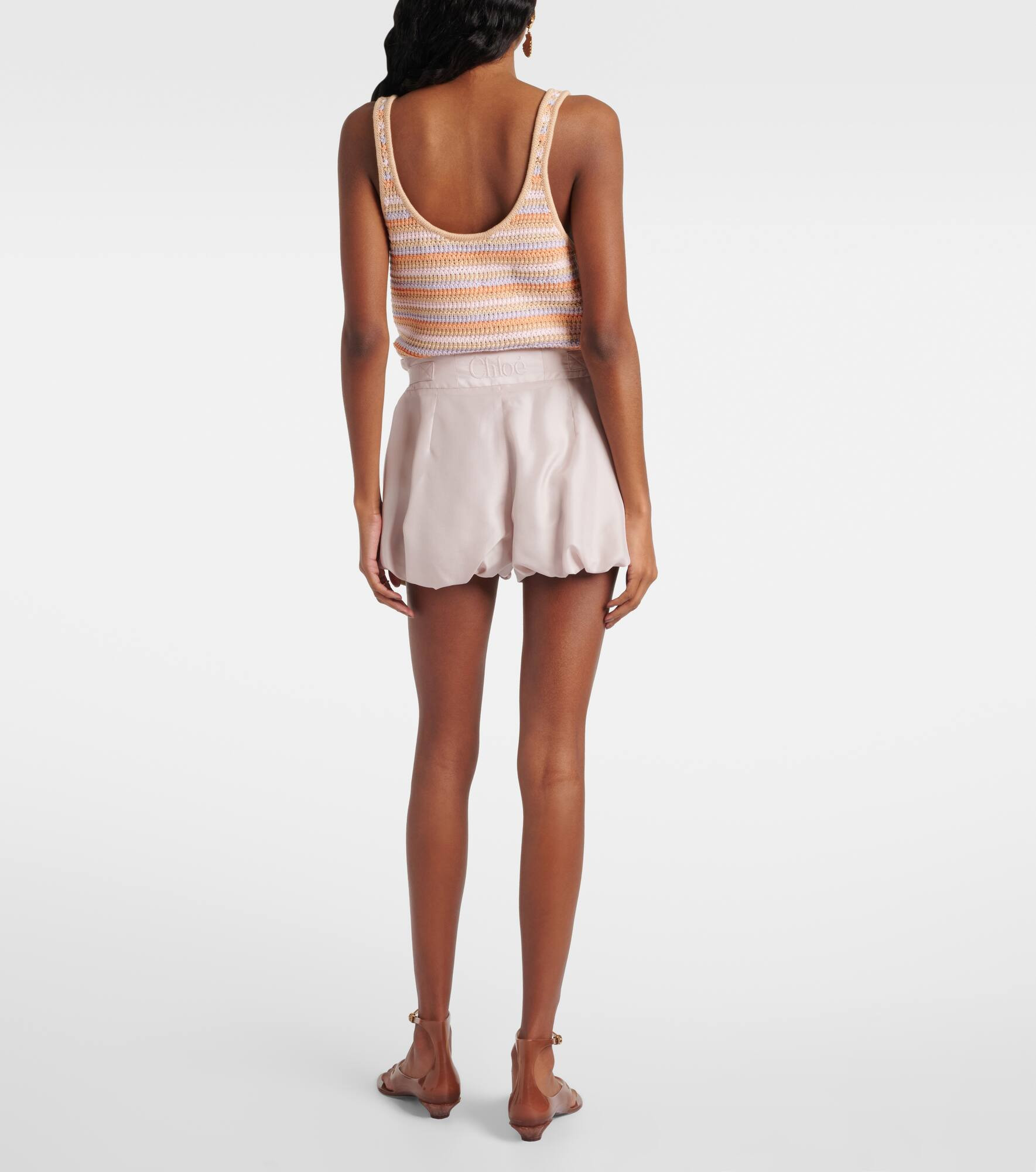 Cotton gabardine shorts - 3
