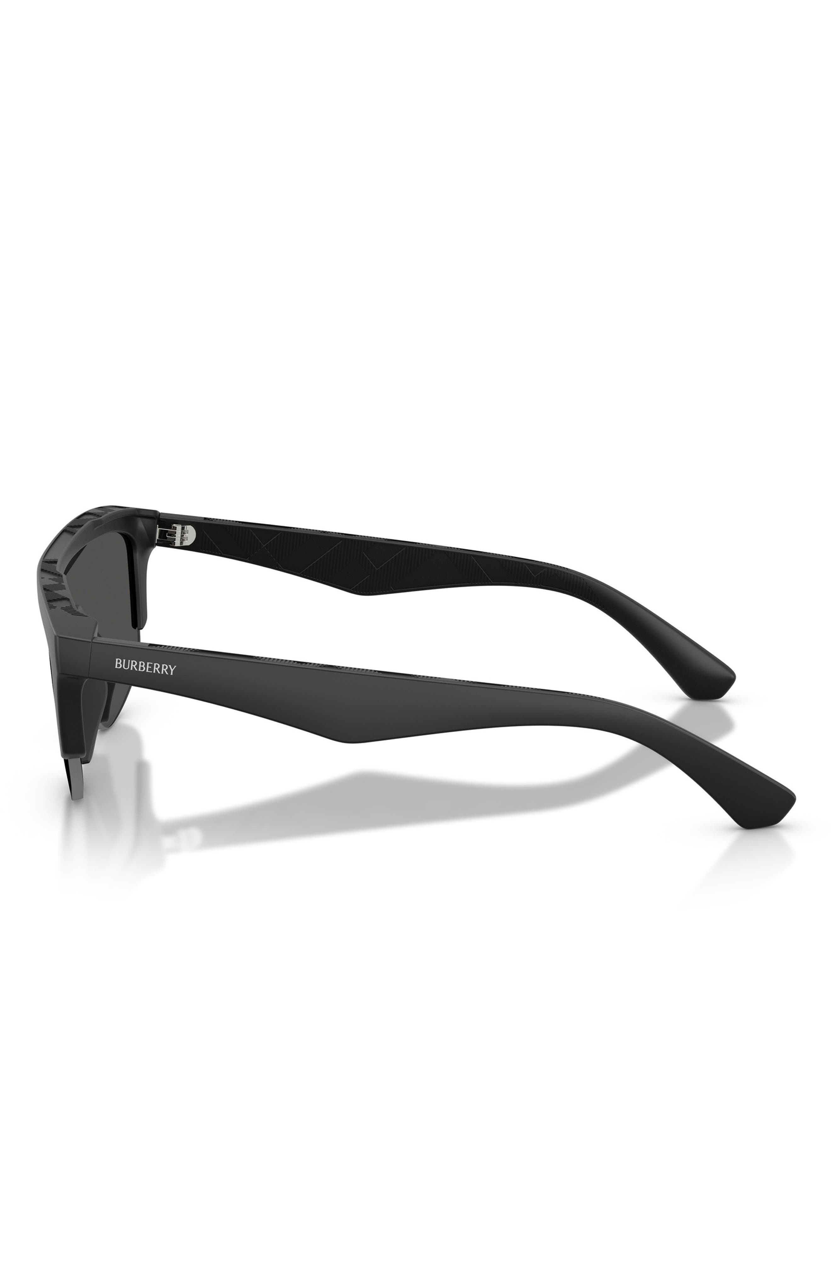 burberry 40mm Irregular Sunglasses in Matte Black/dark Grey at Nordstrom - 3