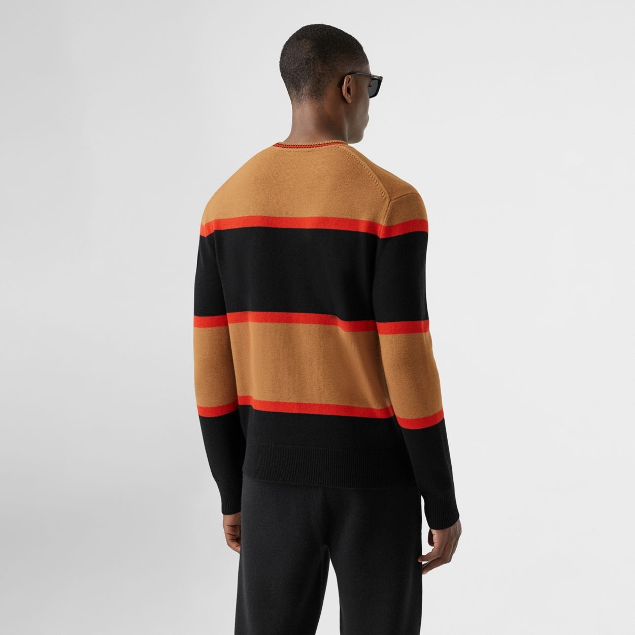 Striped Wool Cashmere Sweater - 4