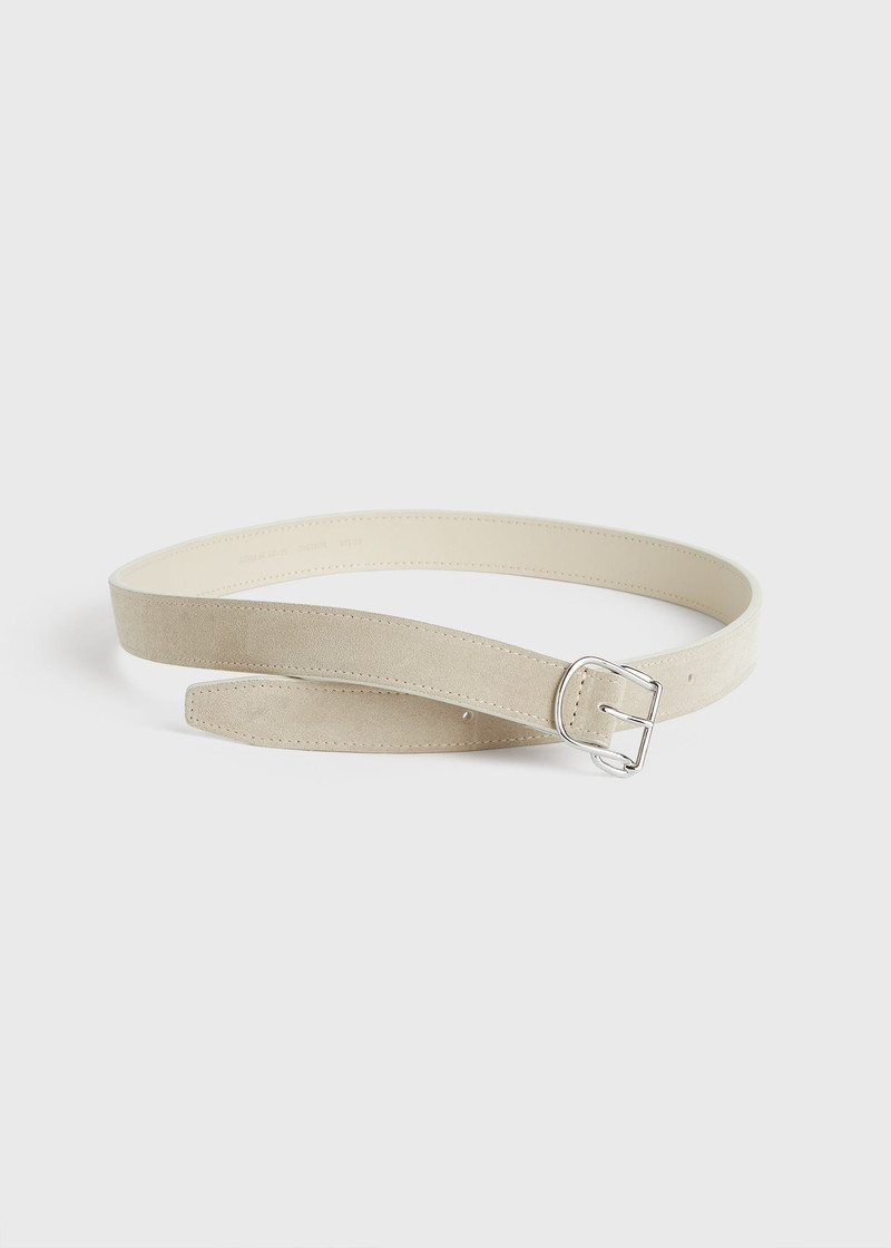 Swirl suede belt pearl 4