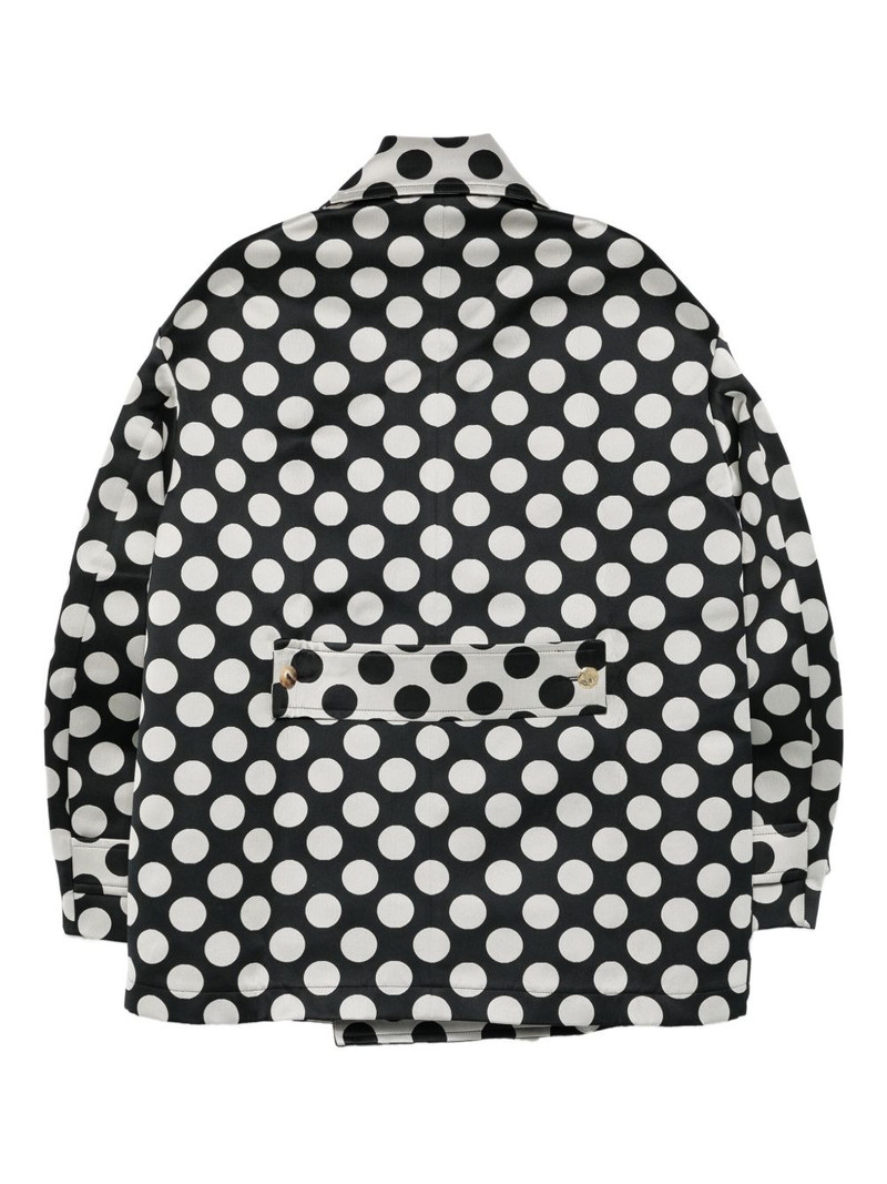 CHARLES JEFFREY LOVERBOY polka-dot double-breasted coat outlook