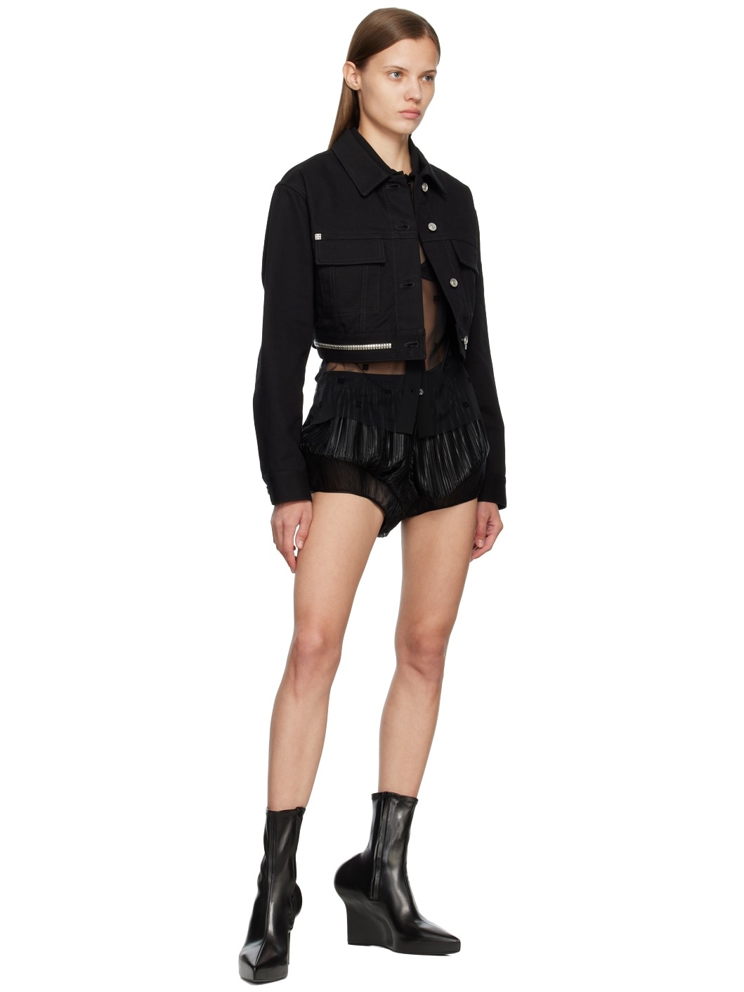 Black Wedge Boots - 5