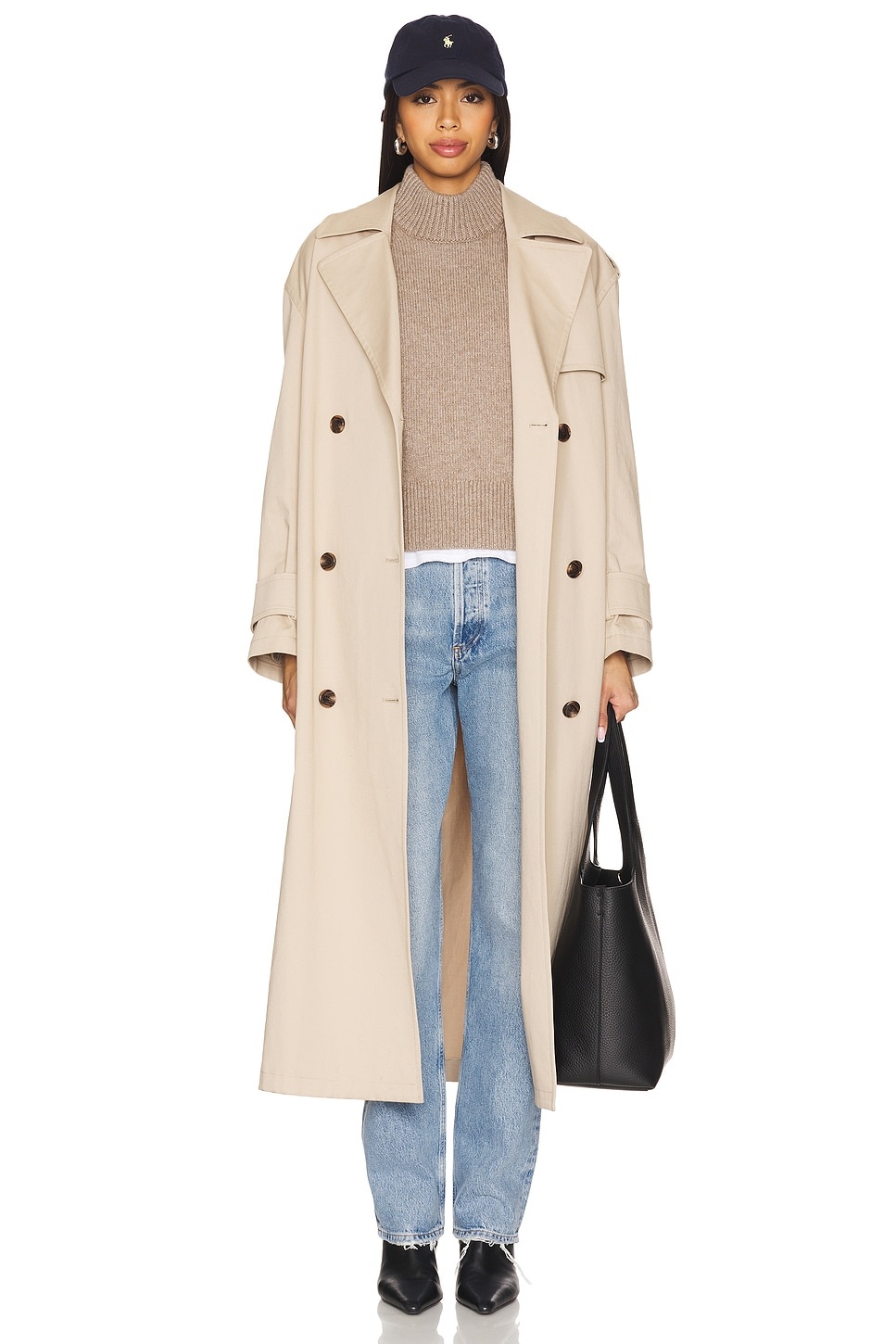 Oversized Double Button Trench - 2