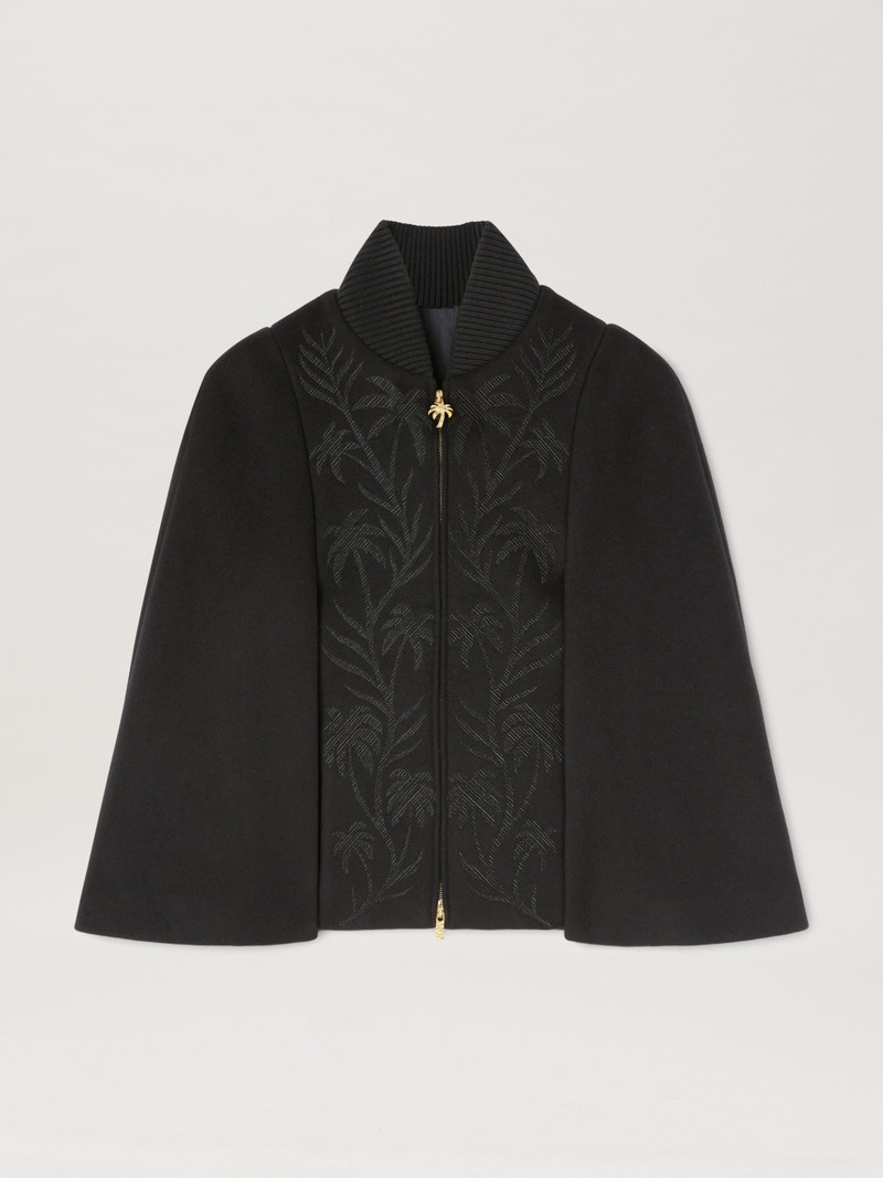 BLACK EMBROIDERED CAPE 1