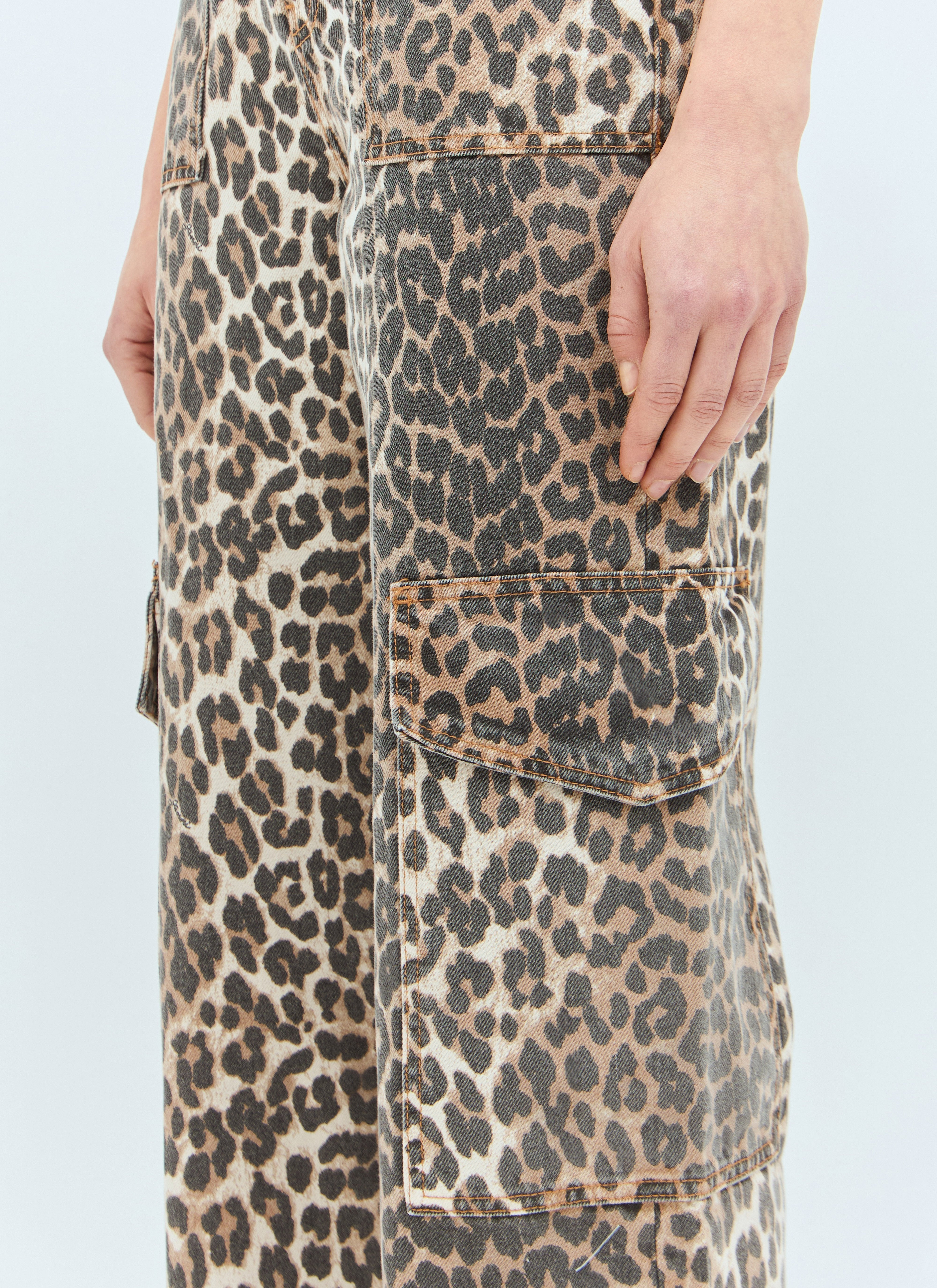 Ganni Women Angi Leopard Print Jeans - 3