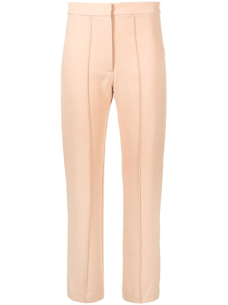 pleat-detail straight-leg trousers 1