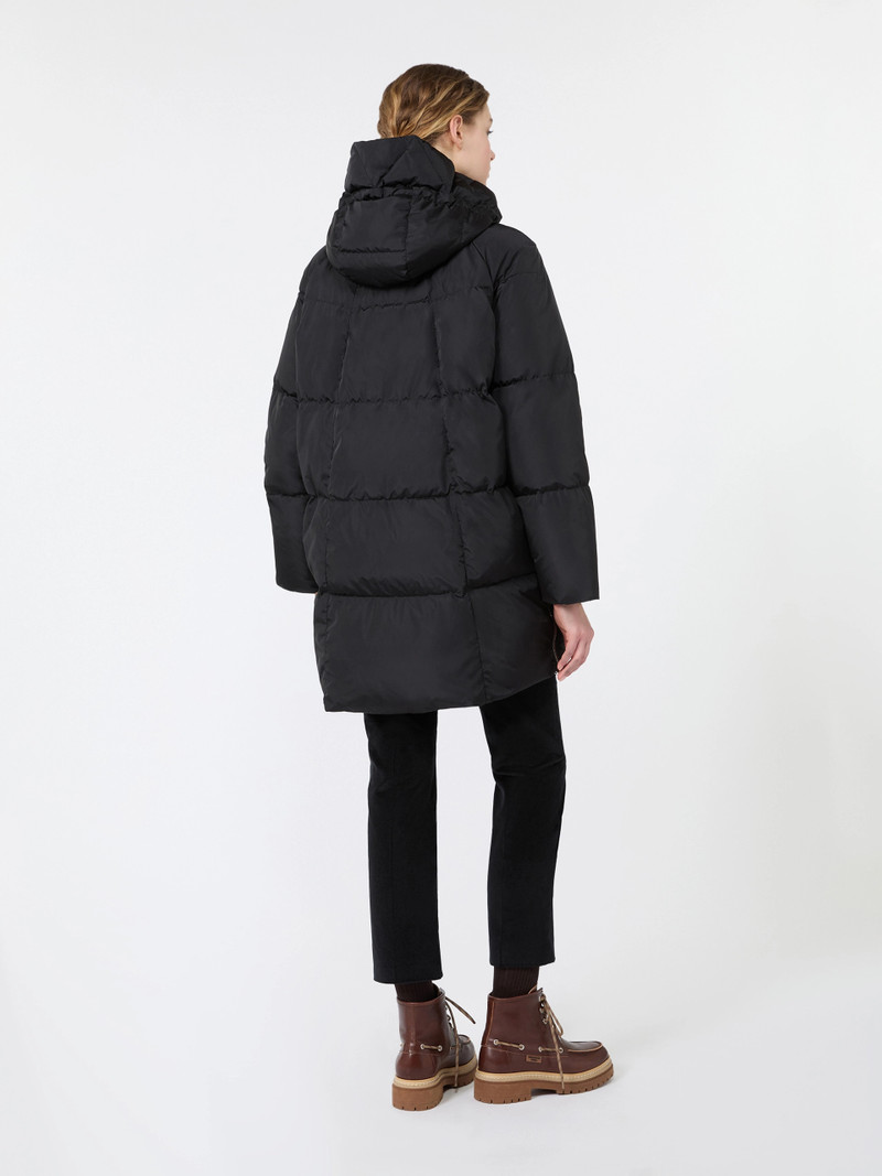 NEWBEMBO Midi parka in water-repellent taffeta - BLACK 4