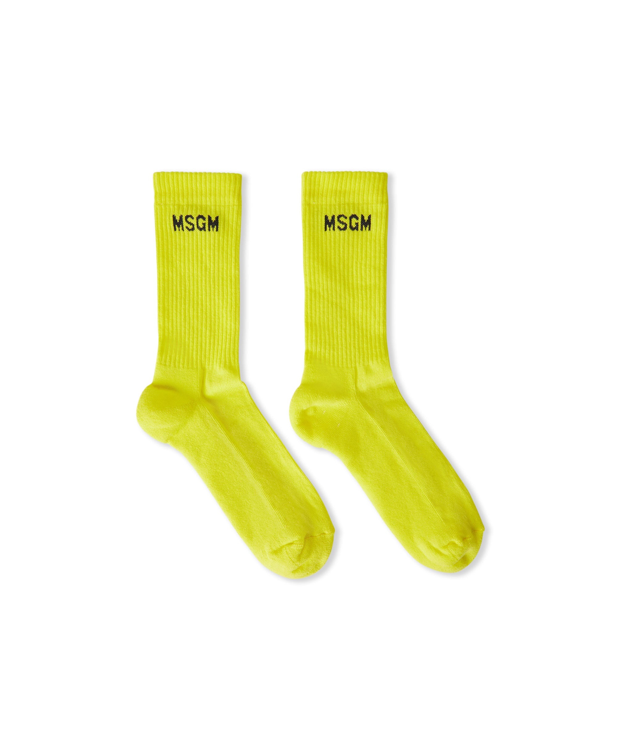 Solid color cotton socks with MSGM logo - 1
