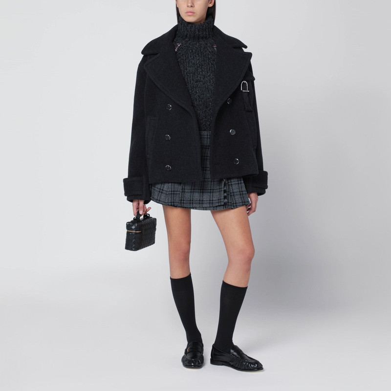 DURAZZI MILANO Dark grey mélange wool coat outlook