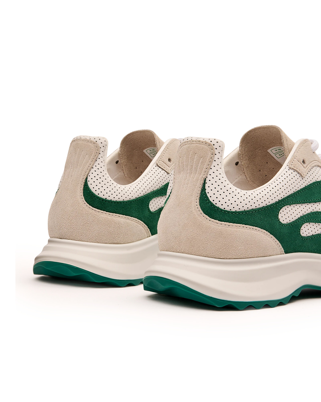 Men's White & Green Stade Sneaker | Casablanca Paris - 11