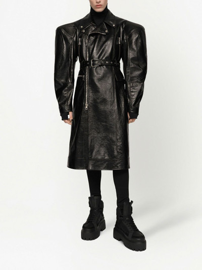 Dolce & Gabbana oversized leather trench coat outlook