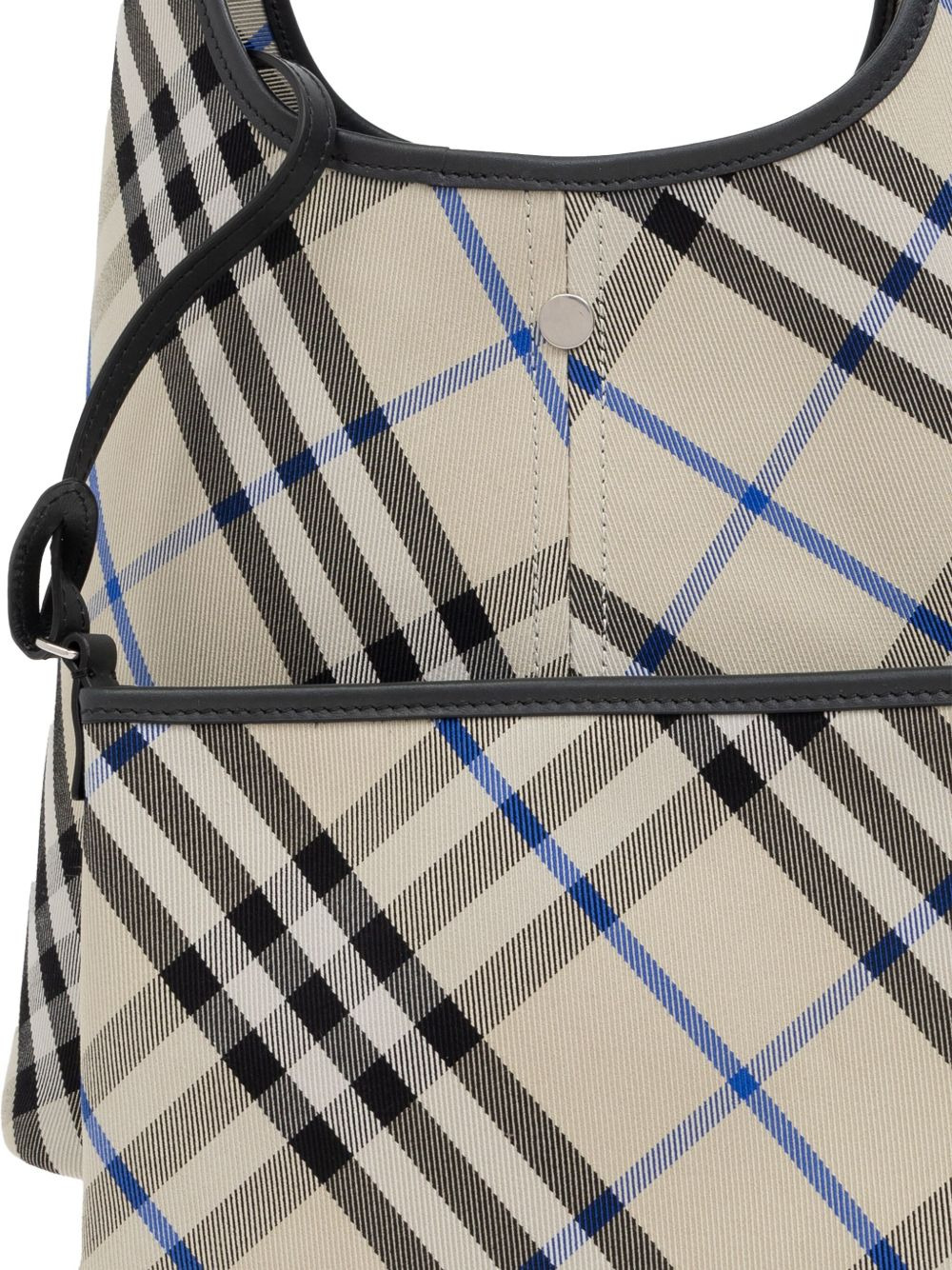 Check-pattern tote bag - 5