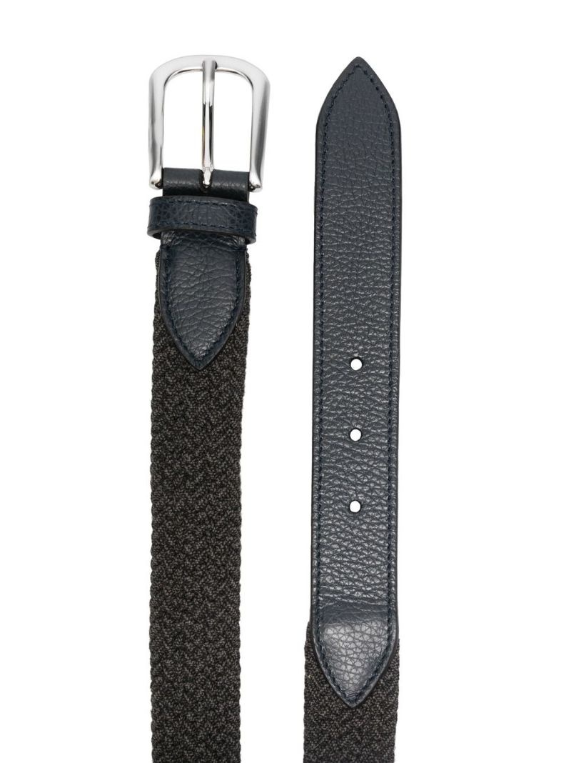 interwoven-design buckle belt - 2
