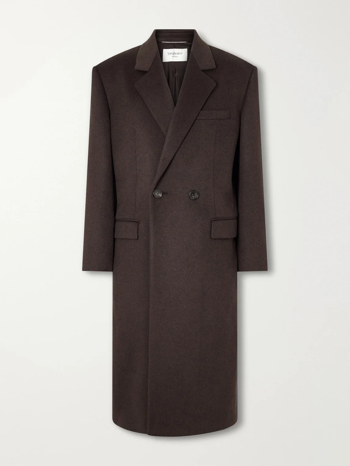 Double-Breasted Felted-Wool Coat - 1