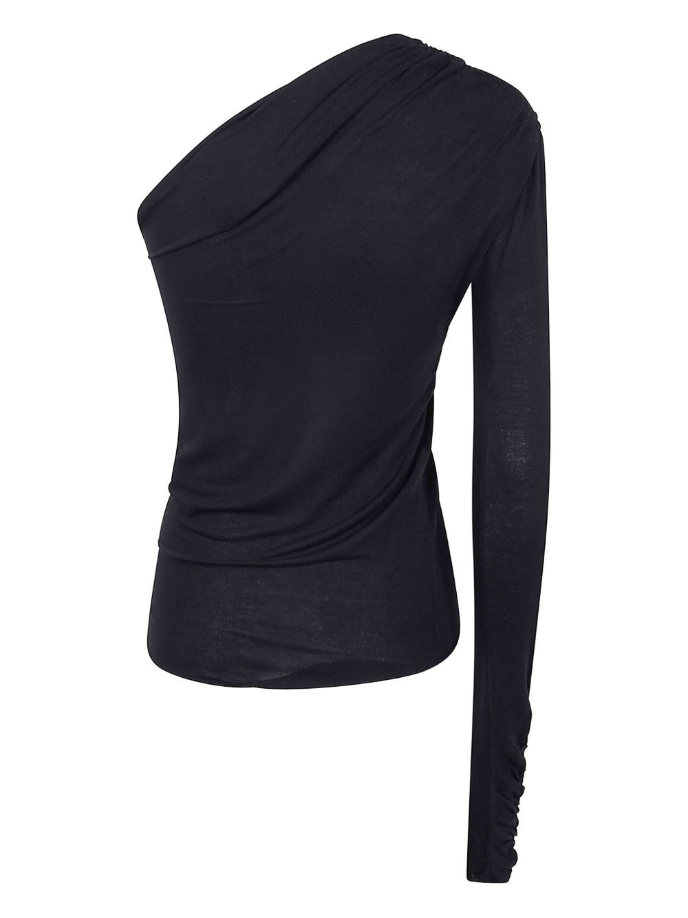 one-shoulder draped top - 2