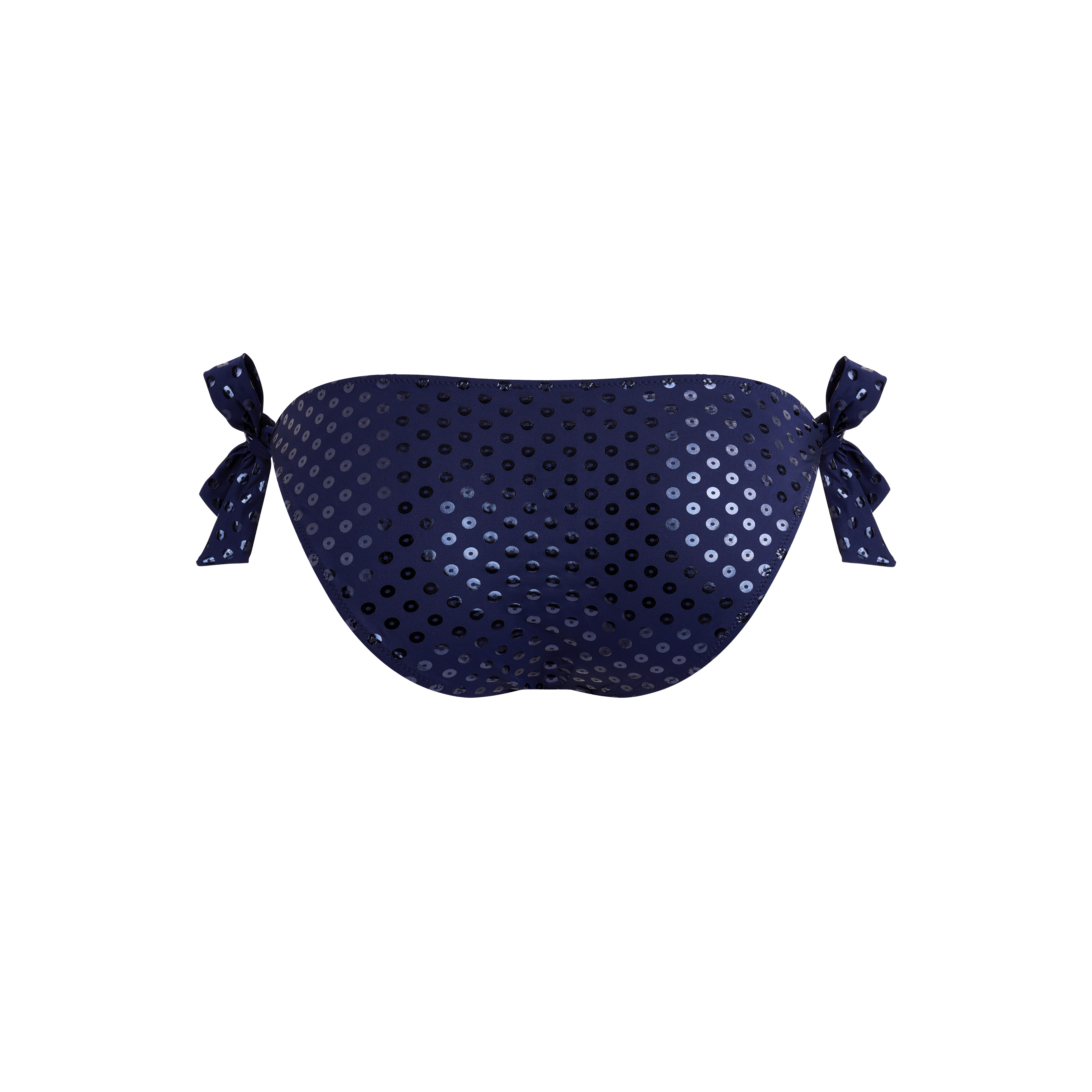 Women Side Tie Bikini Bottom Relief Sparkling - 2