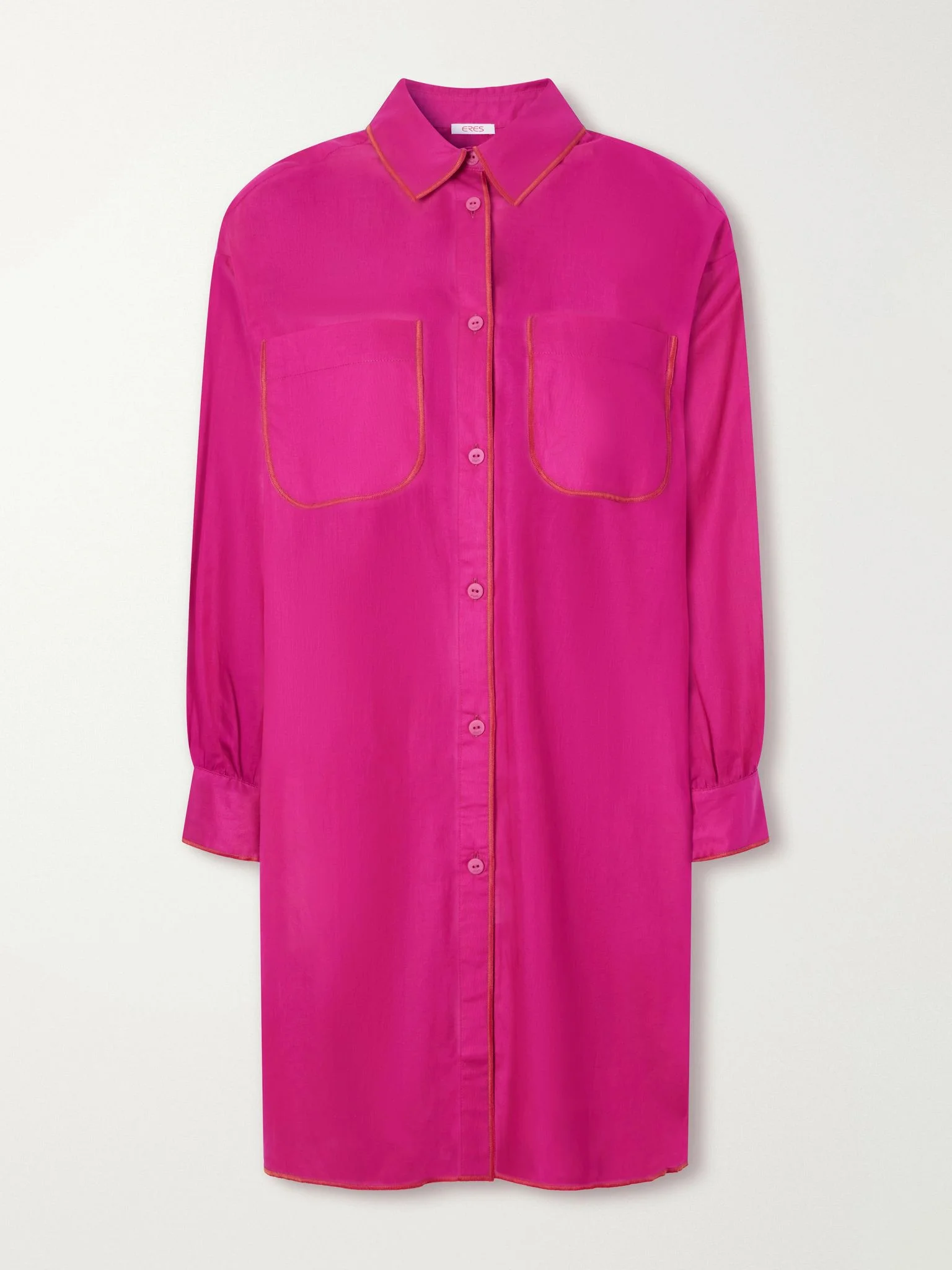 Phare cotton woven shirt Fuchsia - 1