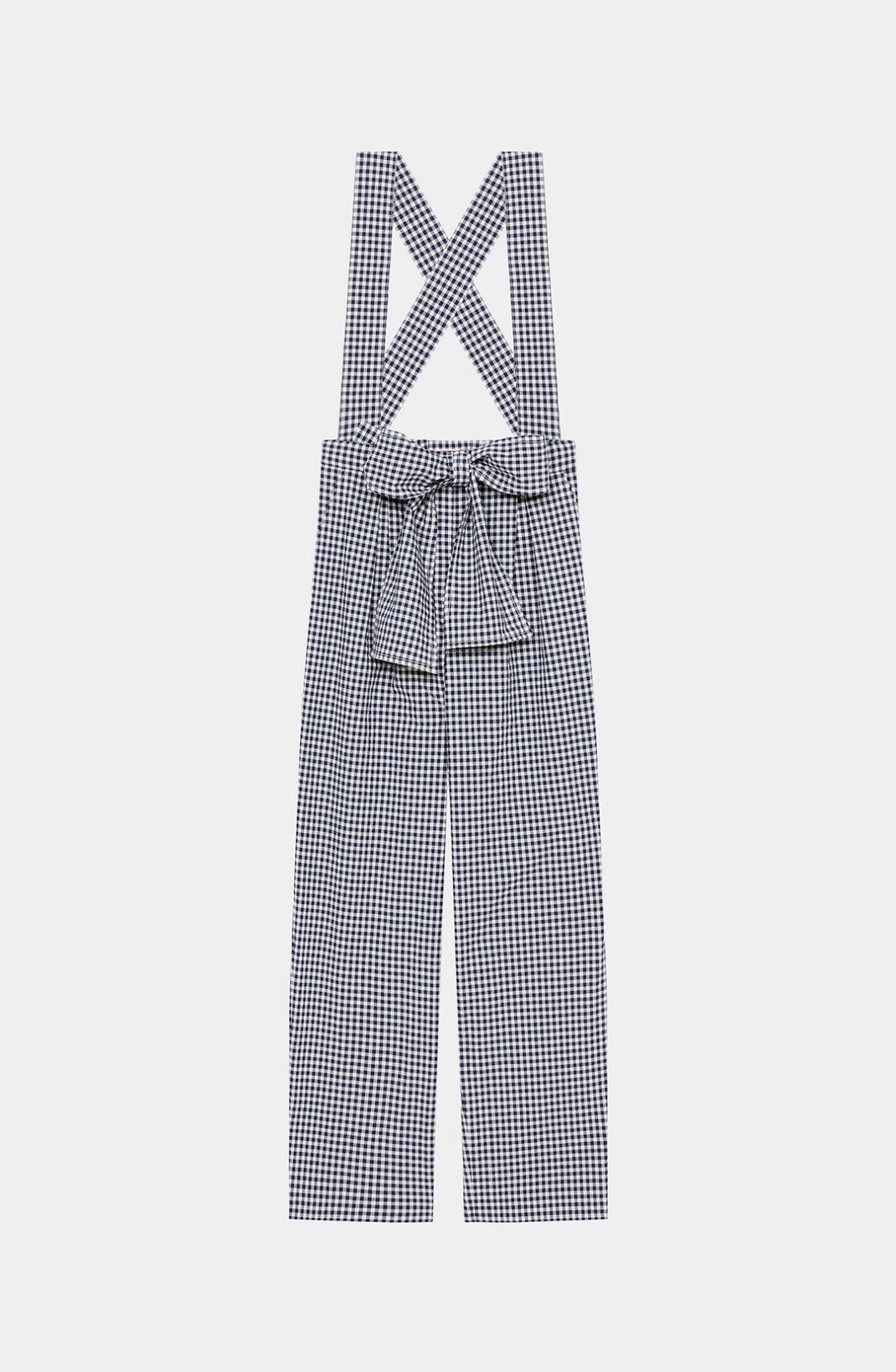 Gingham tie-waist trousers - 1