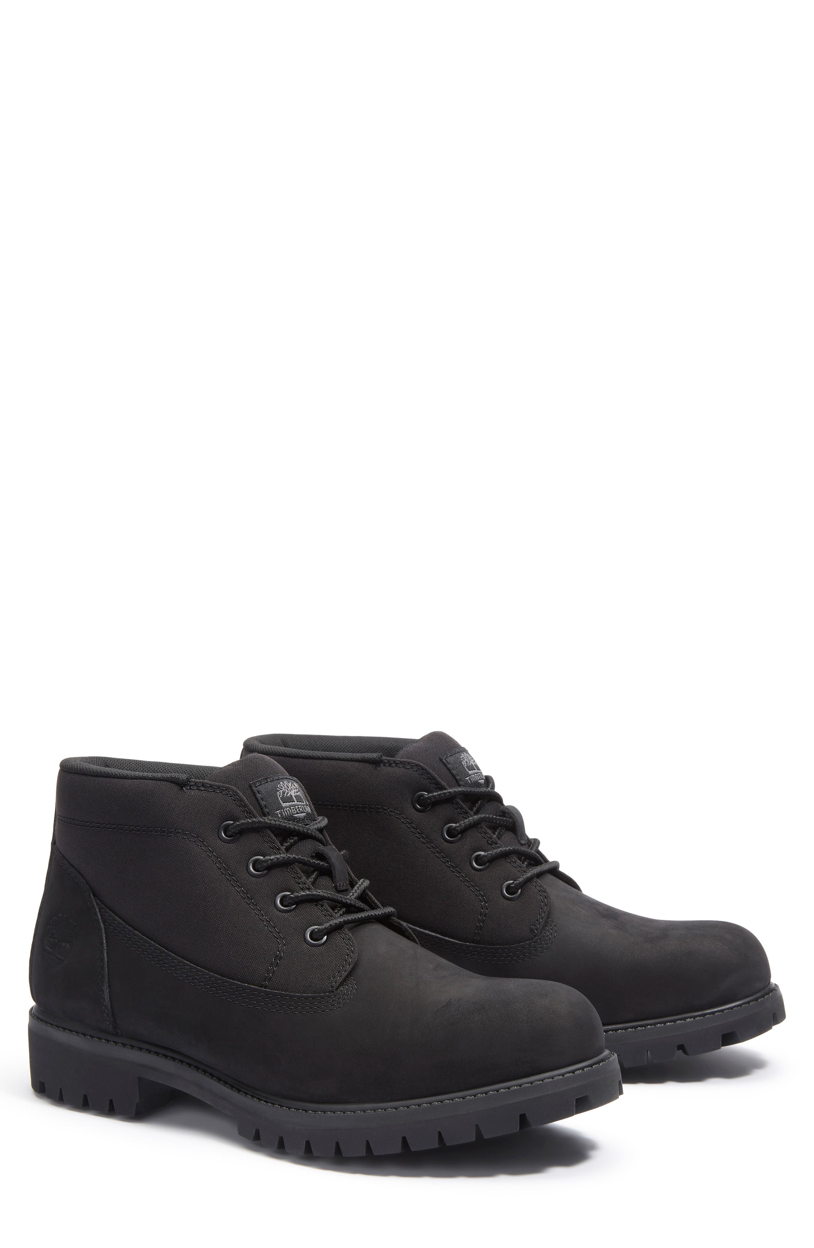 Timberland Premium Waterproof Lace-Up Chukka Boot in Black Nubuck at Nordstrom - 9