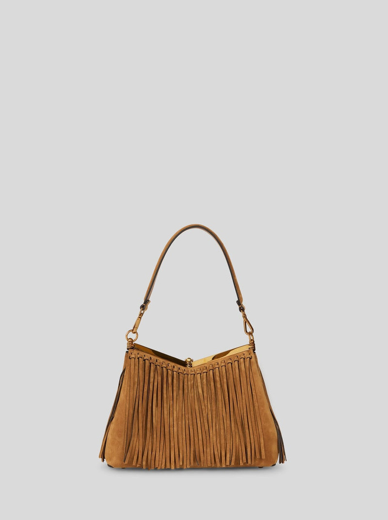 MEDIUM SUEDE VELA BAG WITH FRINGING 4