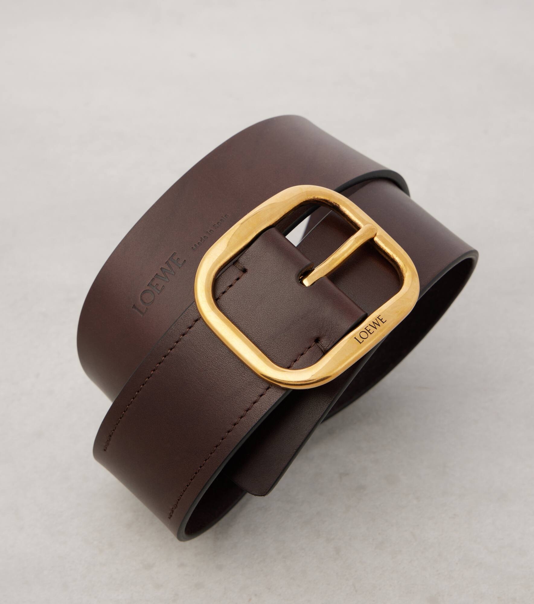 Rounded leather belt - 3